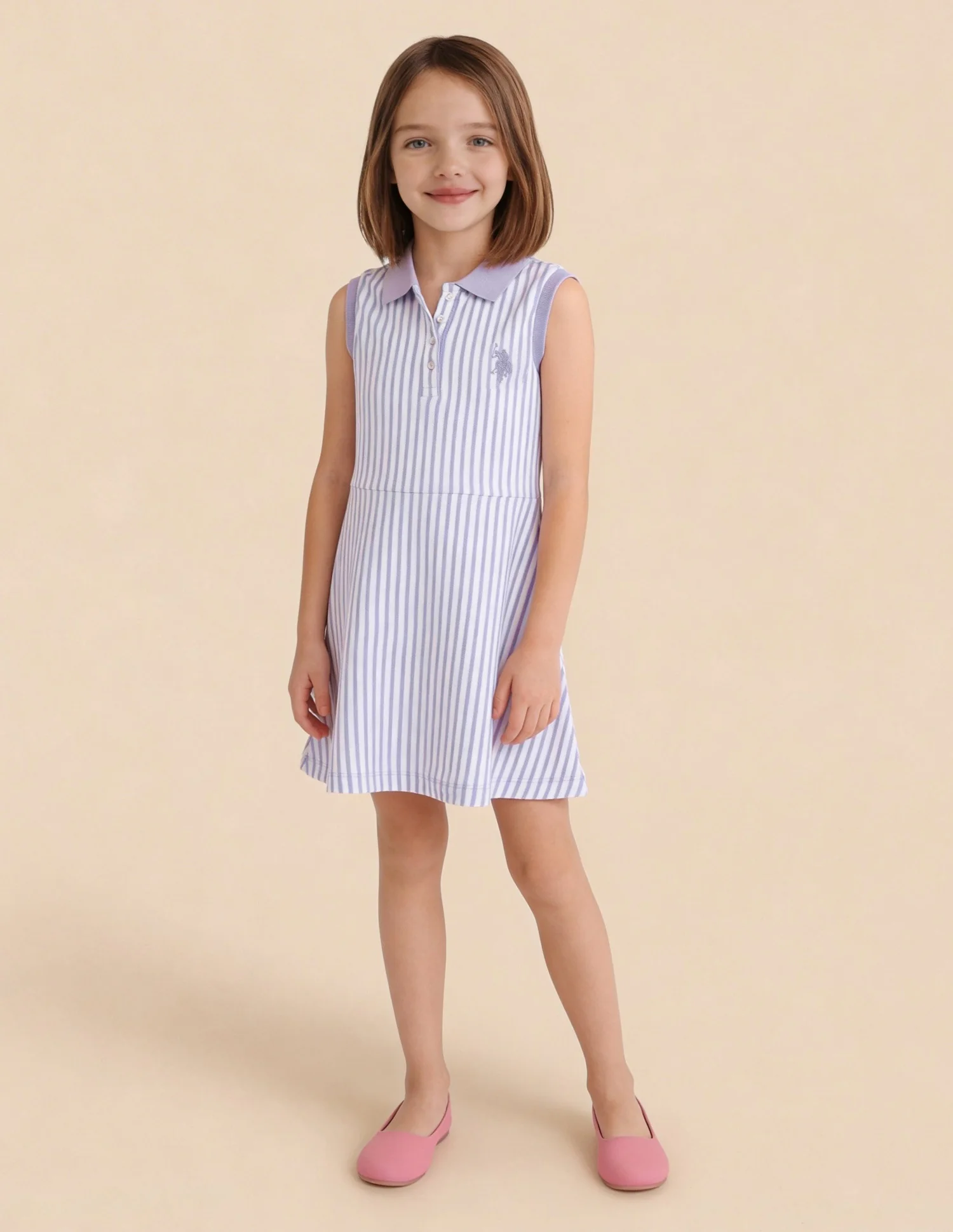 Vertical Striped A-Line T-Shirt Dress - Image 3
