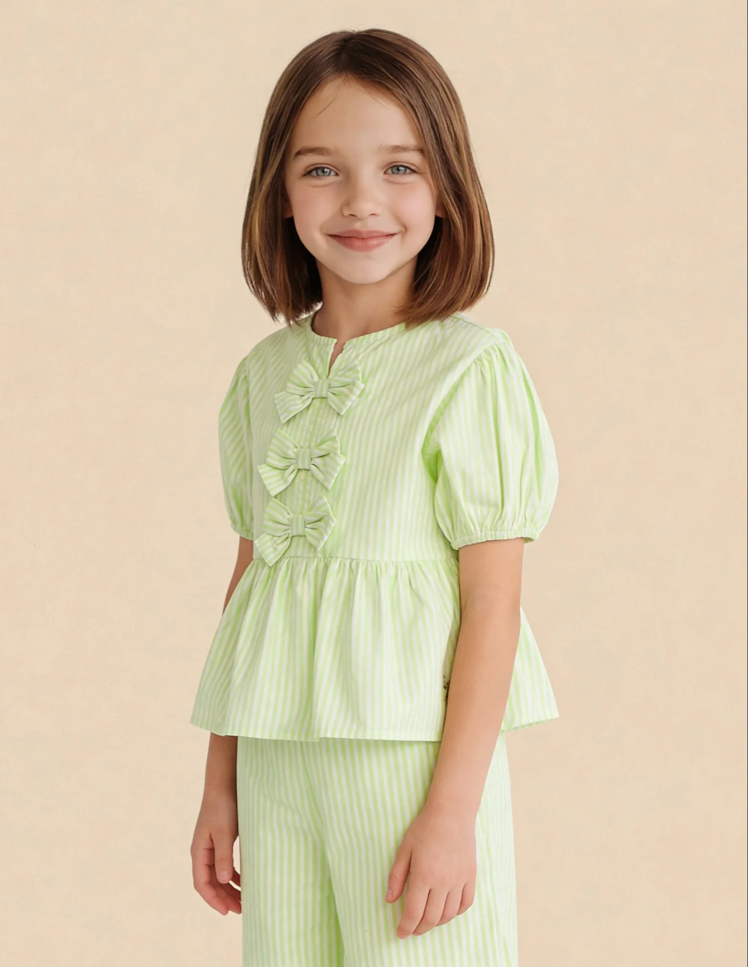 Vertical Striped Bow Top - Image 4