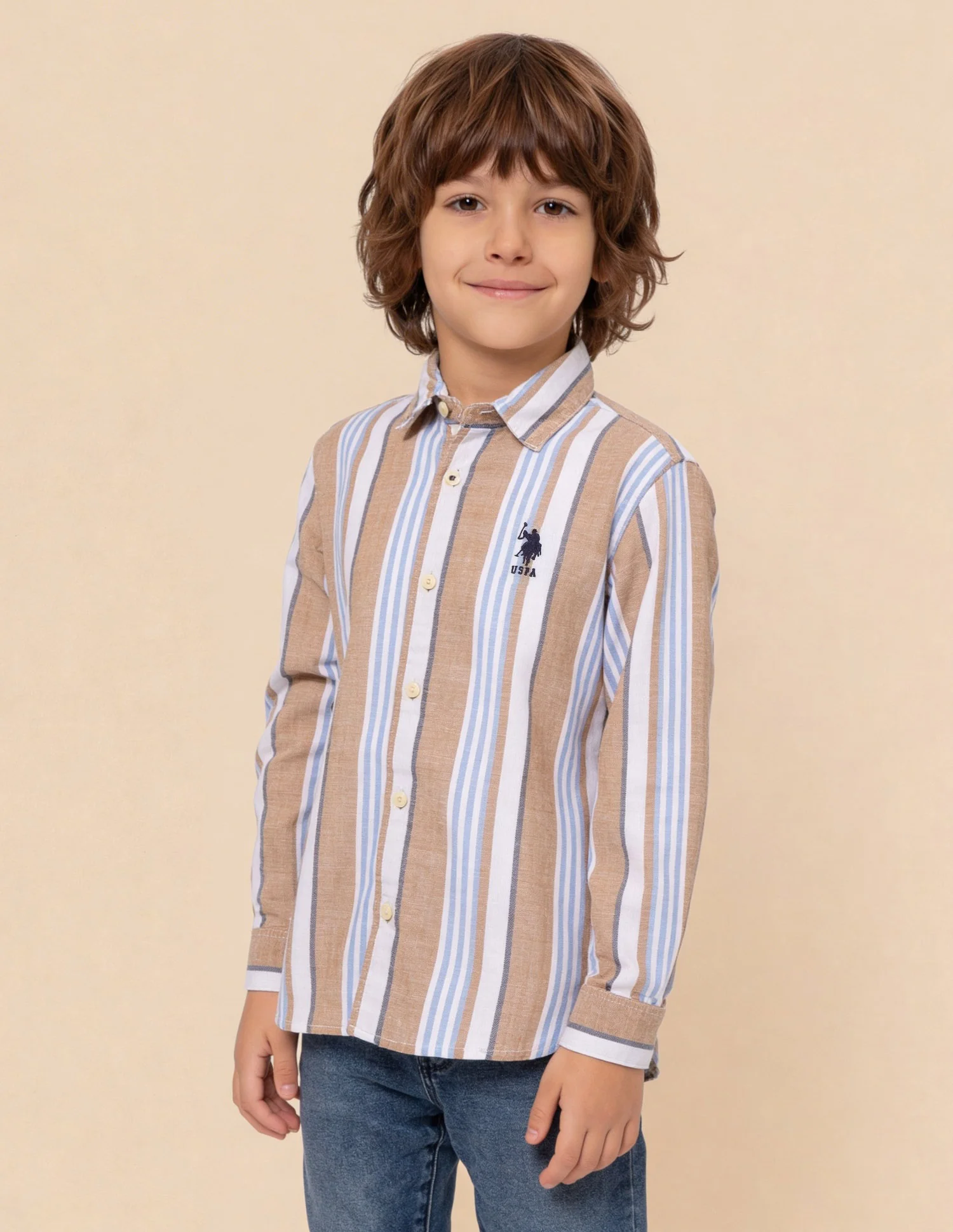 Vertical Striped Dobby Shirt - Image 4
