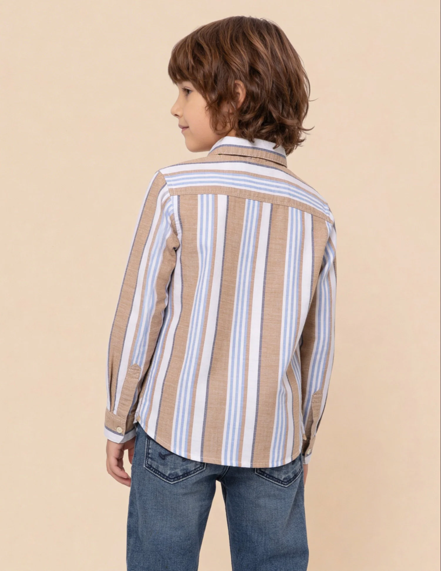 Vertical Striped Dobby Shirt - Image 5