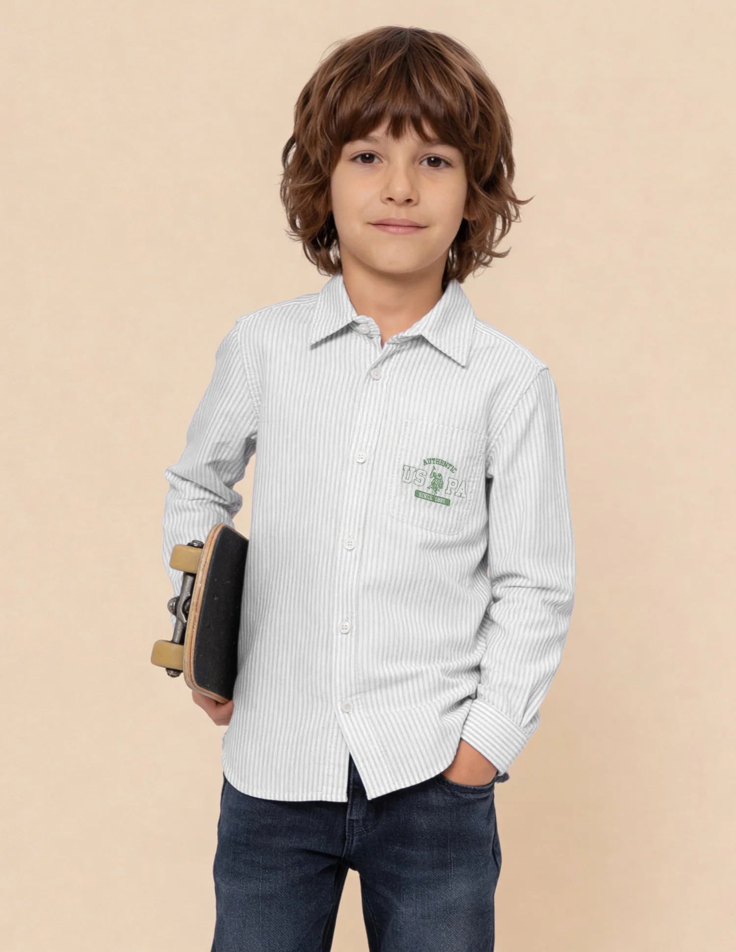 Vertical Striped Oxford Shirt