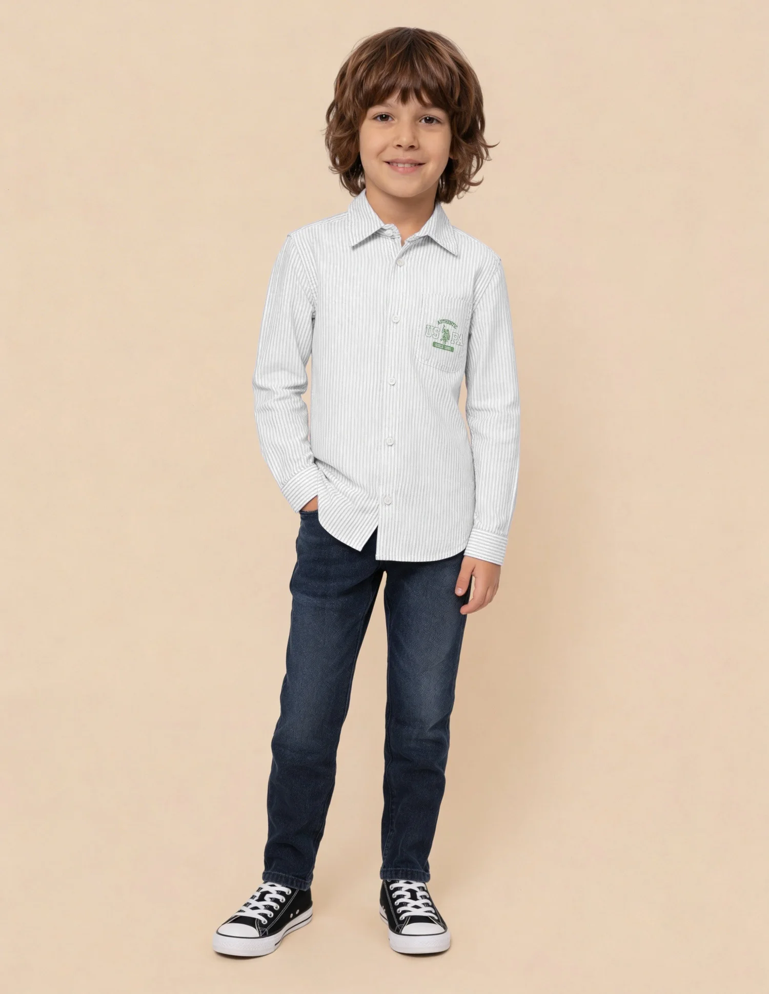 Vertical Striped Oxford Shirt - Image 3