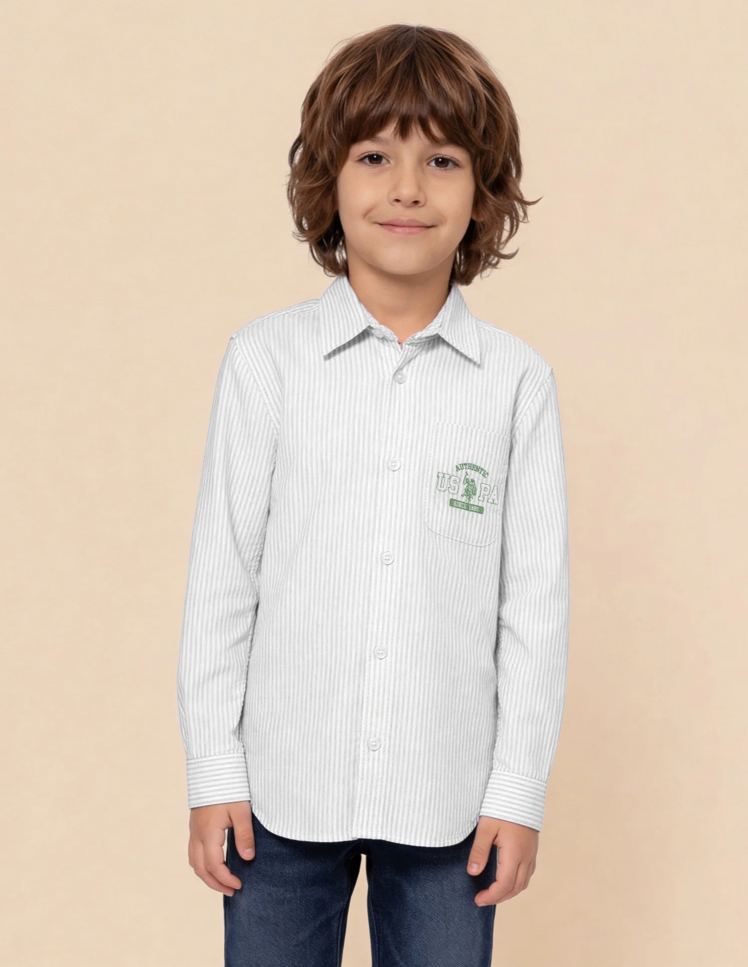 Vertical Striped Oxford Shirt - Image 4