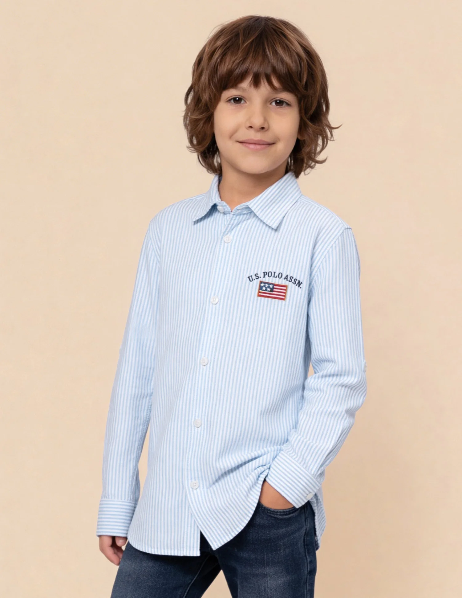 Vertical Striped Oxford Shirt - Image 4
