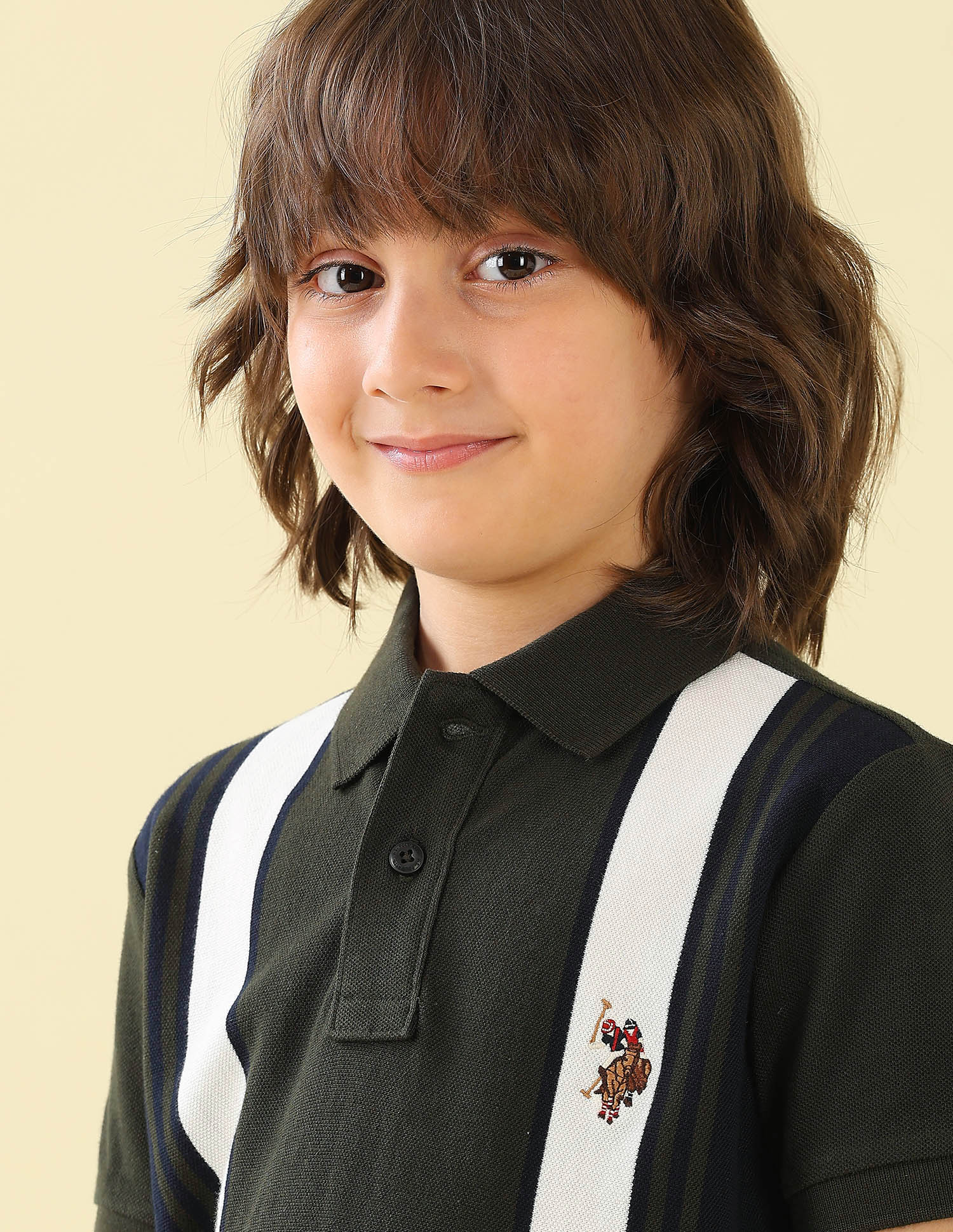 Vertical Striped Regular Fit Polo Shirt - Image 7