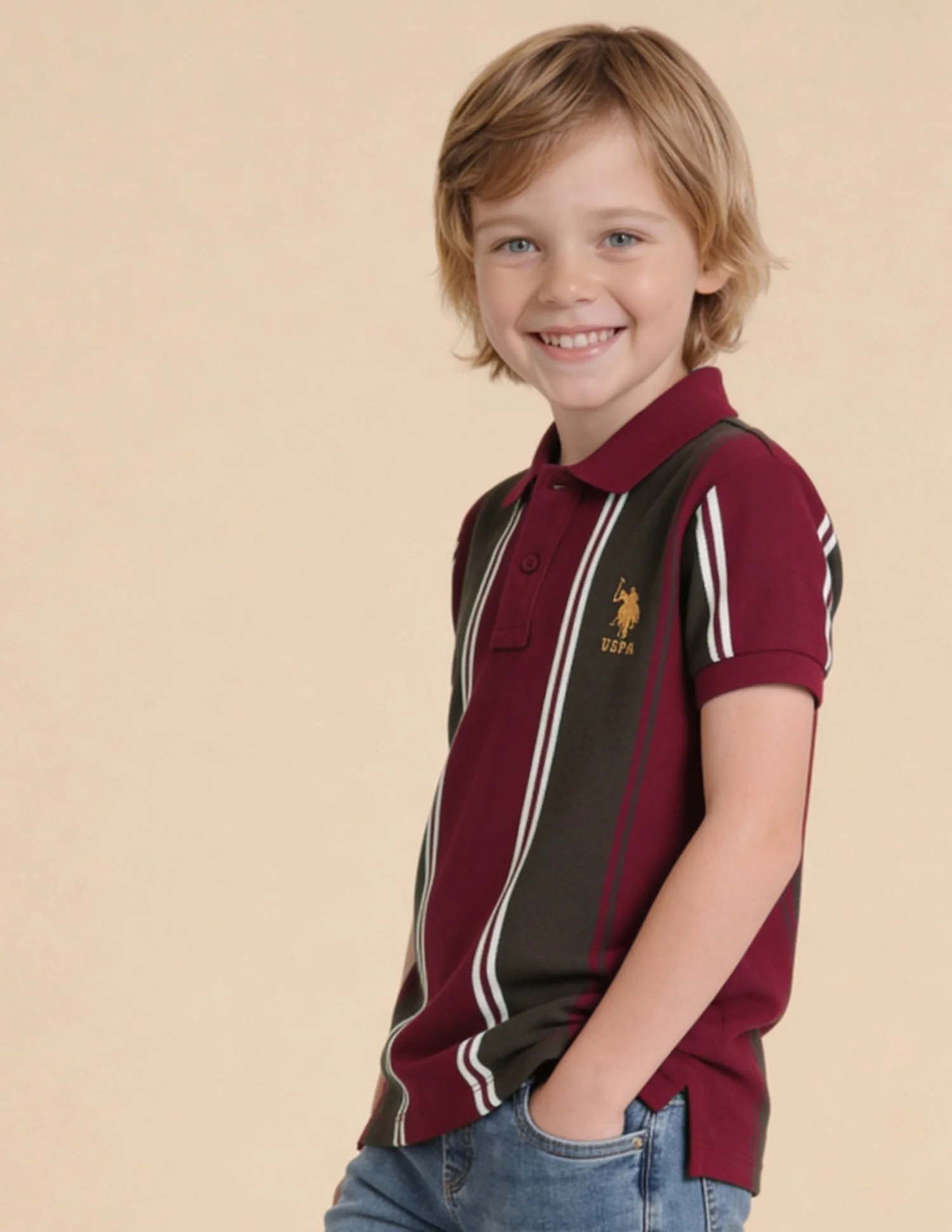 Vertical Striped Regular Fit Polo Shirt - Image 4