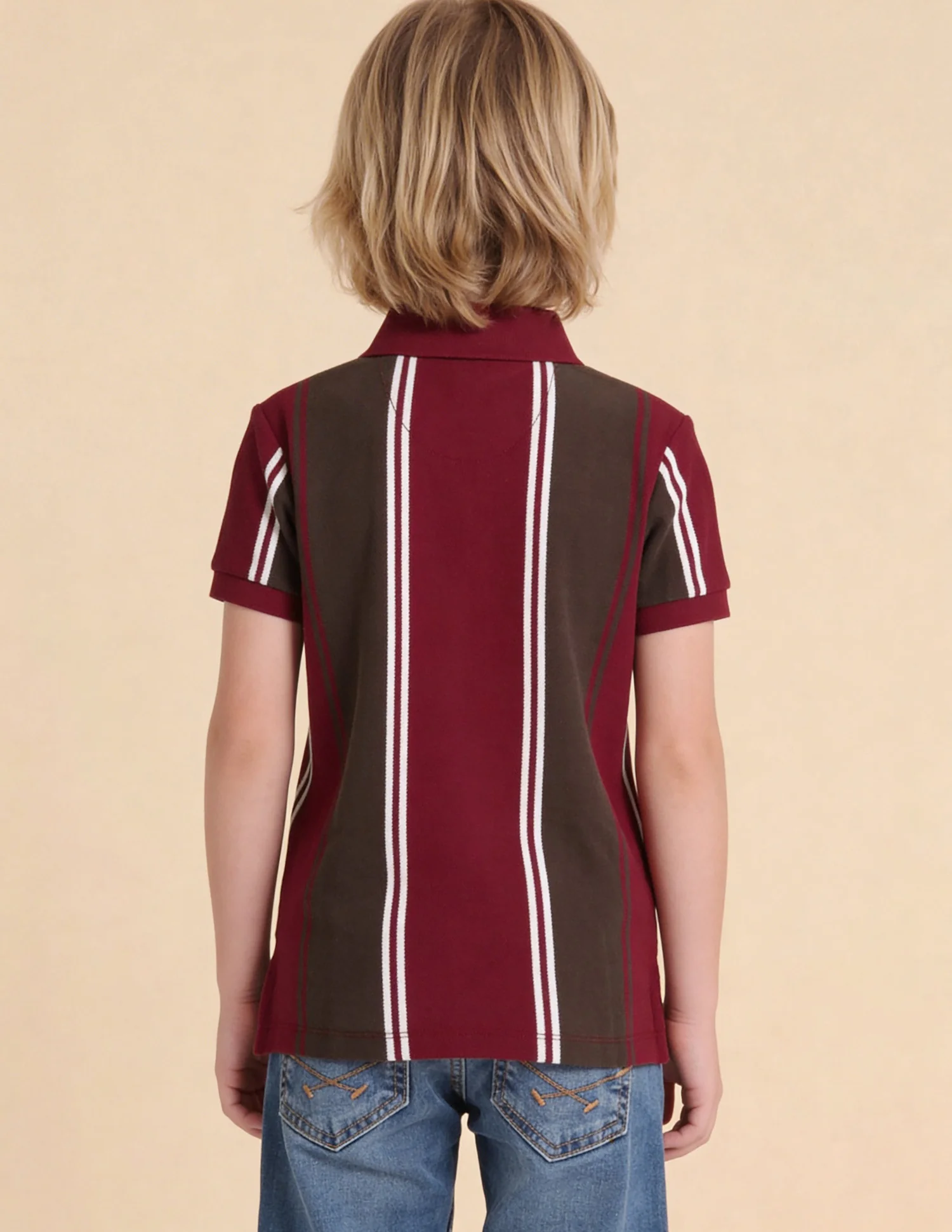 Vertical Striped Regular Fit Polo Shirt - Image 5