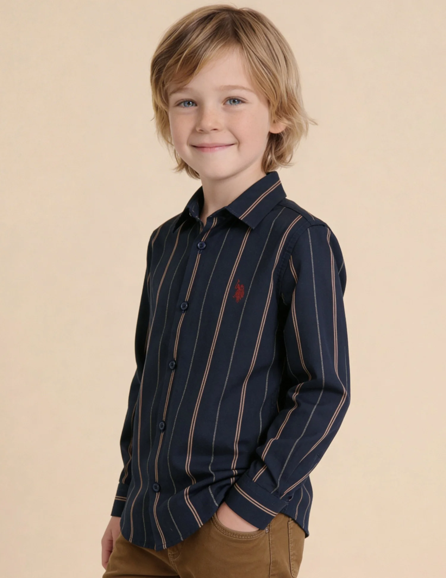 Vertical Striped Regular Fit Shirt - Image 4