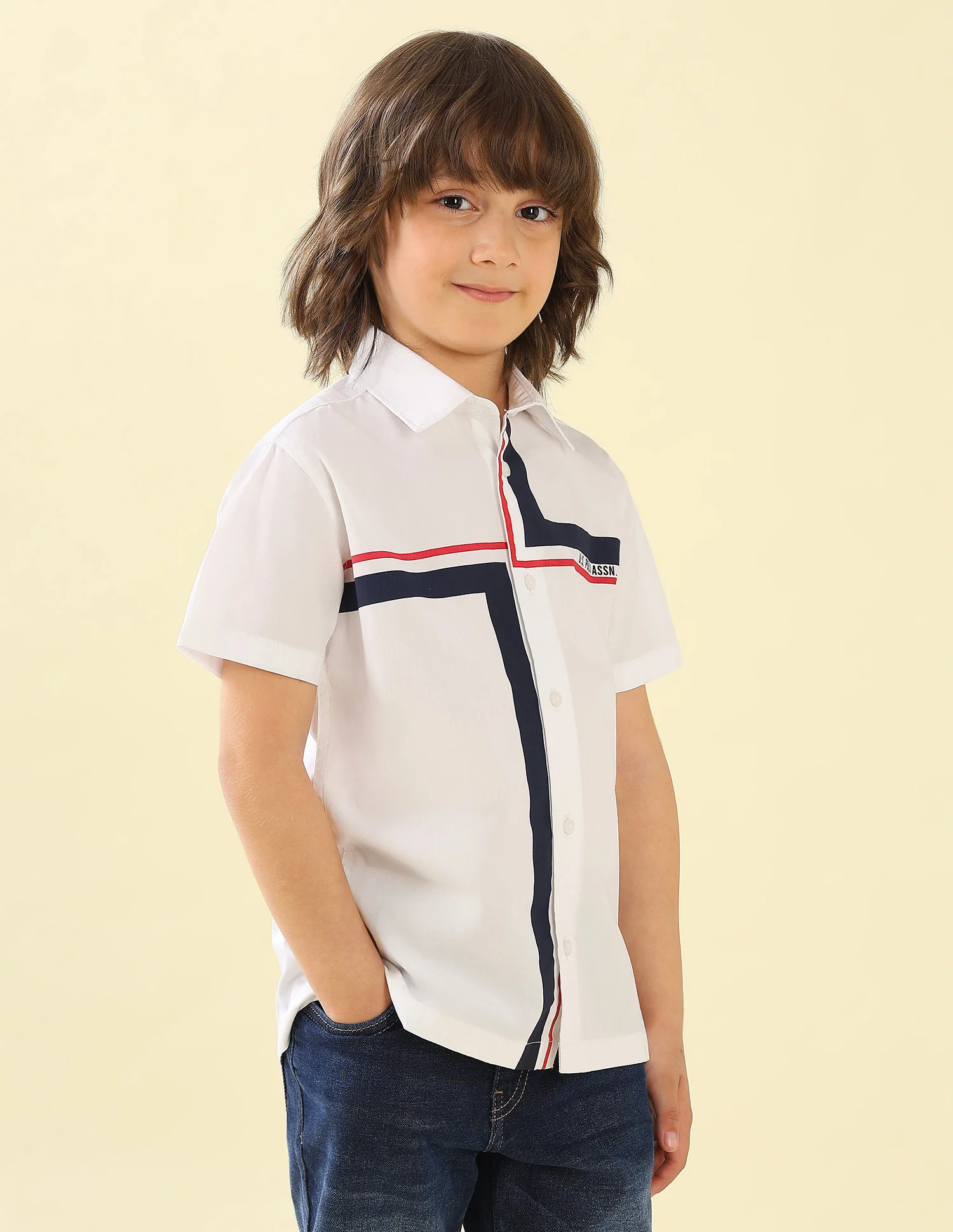 Vertical Striped Regular Fit Shirt - Image 4