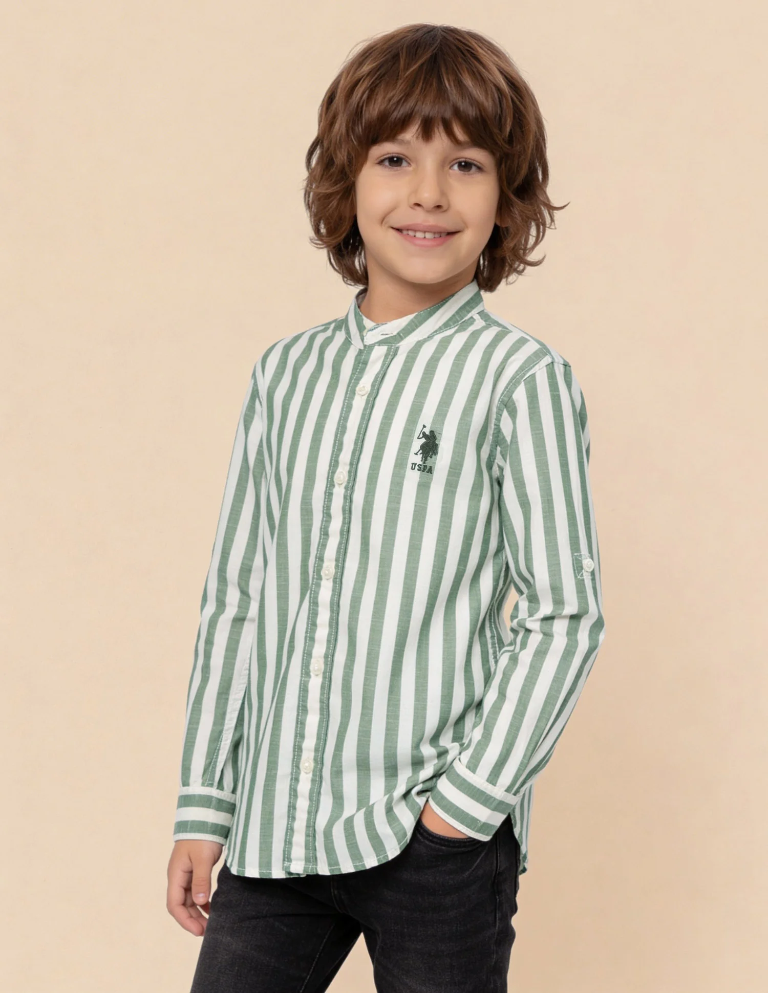 Vertical Striped Regular Fit Shirt - Image 4