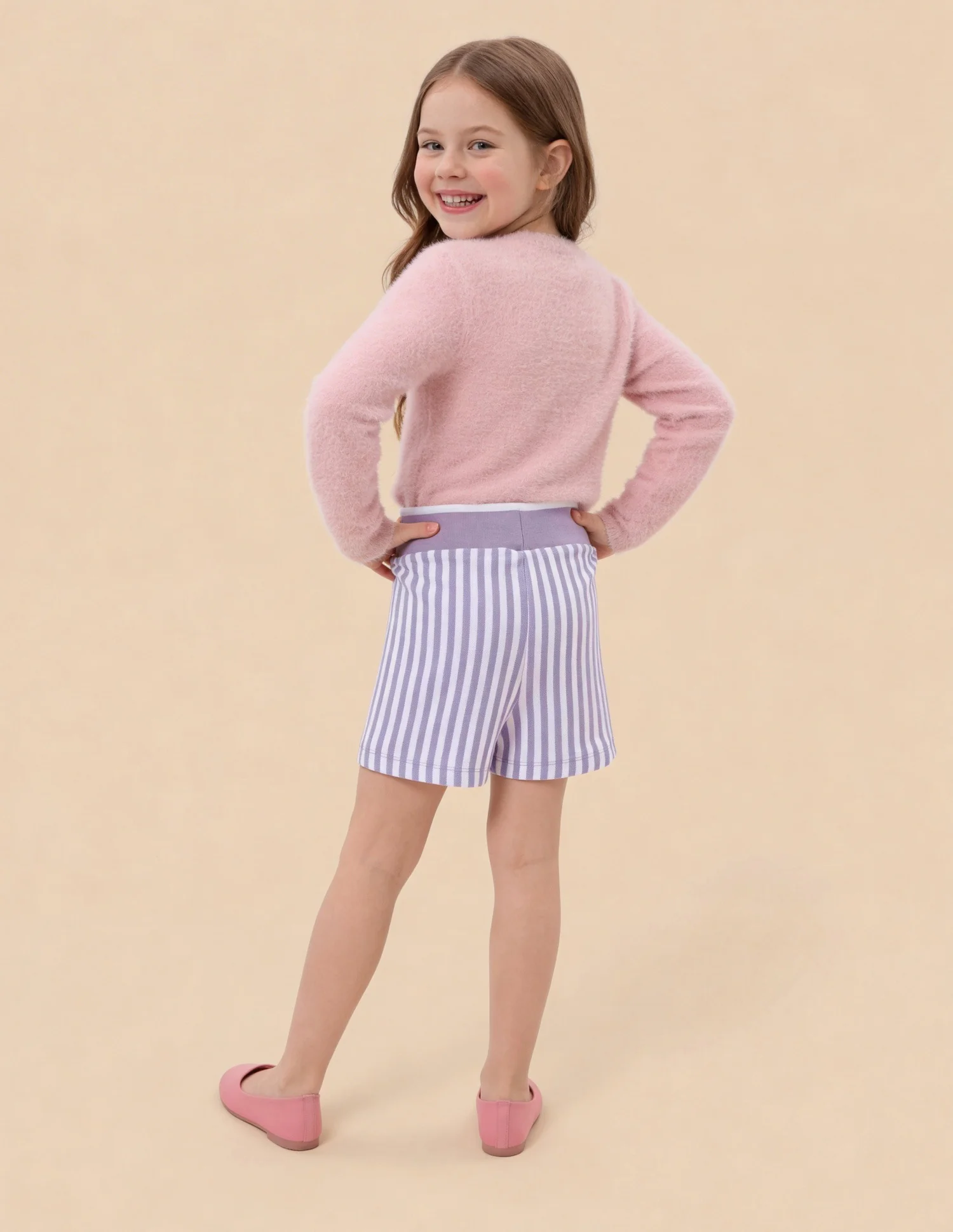 Vertical Striped Regular Fit Skort - Image 4