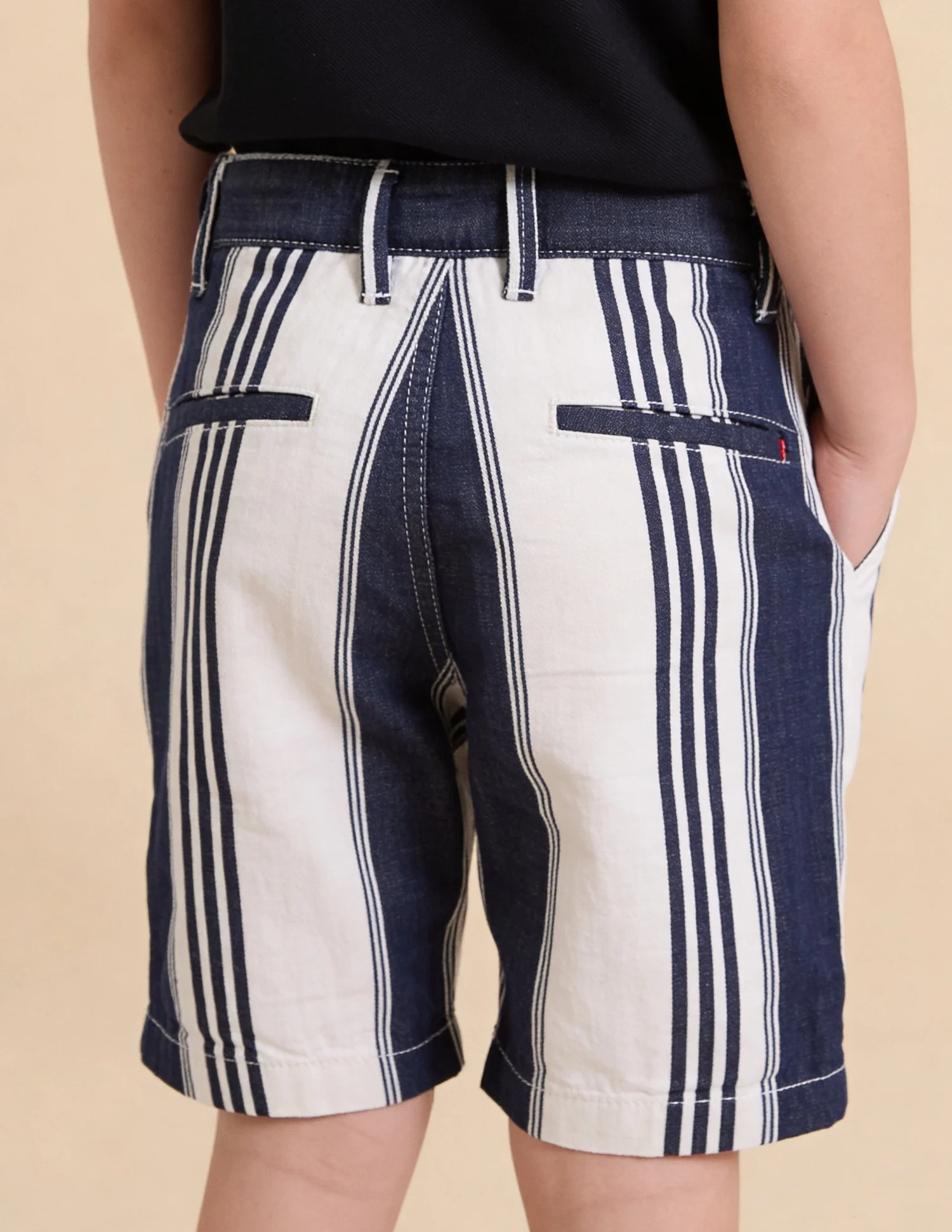 Vertical Striped Relaxed Fit Shorts - Image 5