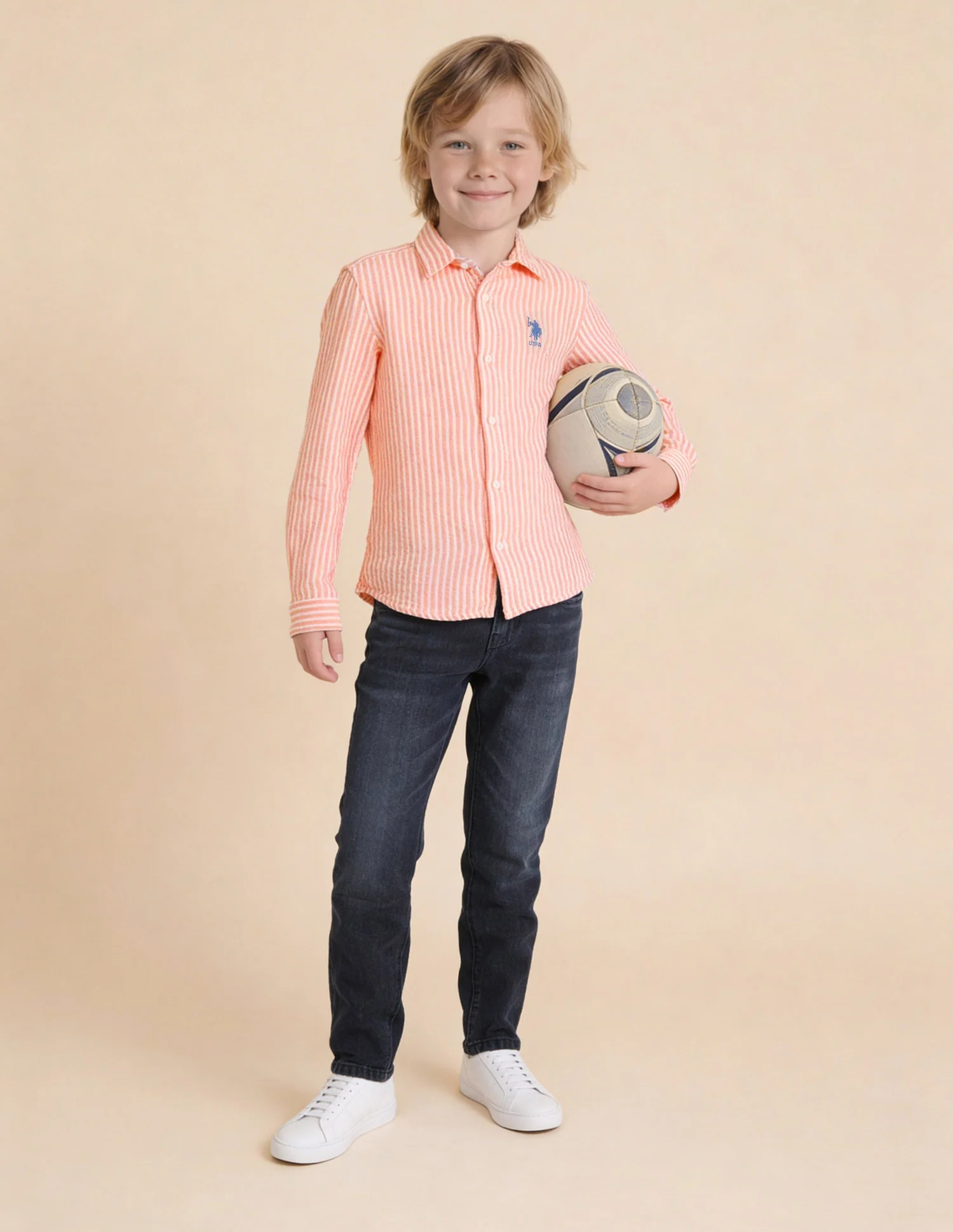 Vertical Striped Seersucker Shirt