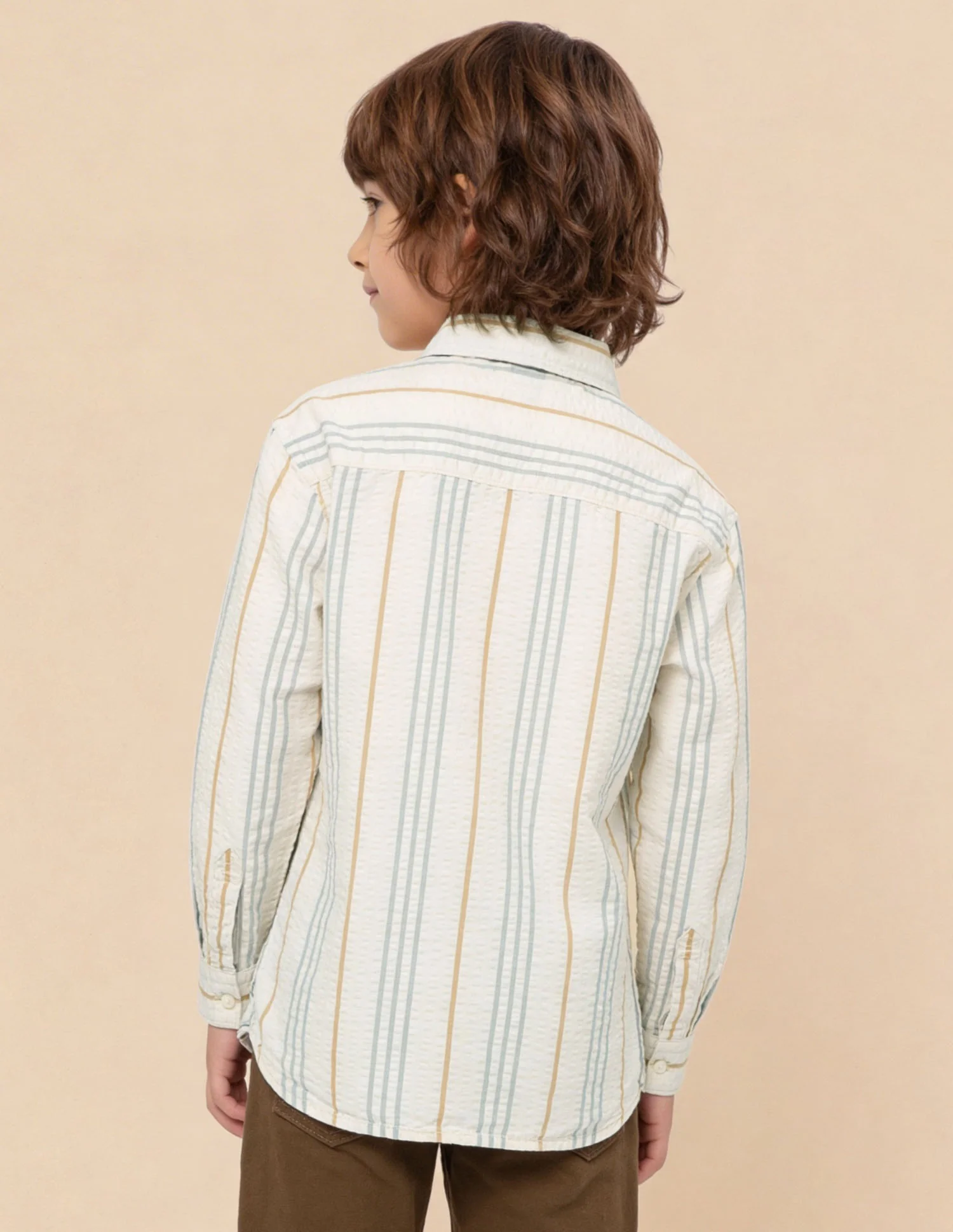 Vertical Striped Seersucker Shirt - Image 5