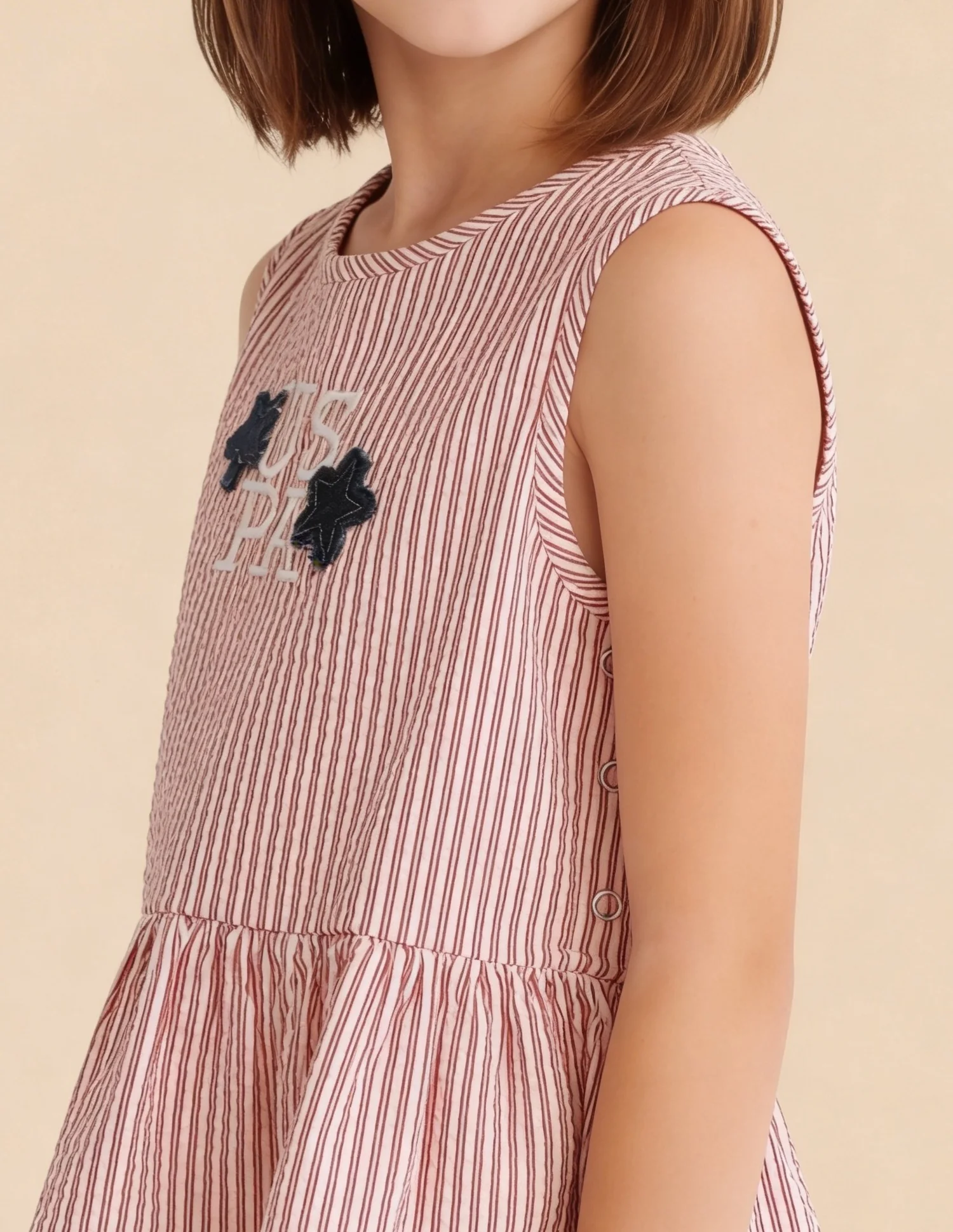 Vertical Striped Star Applique Top - Image 6