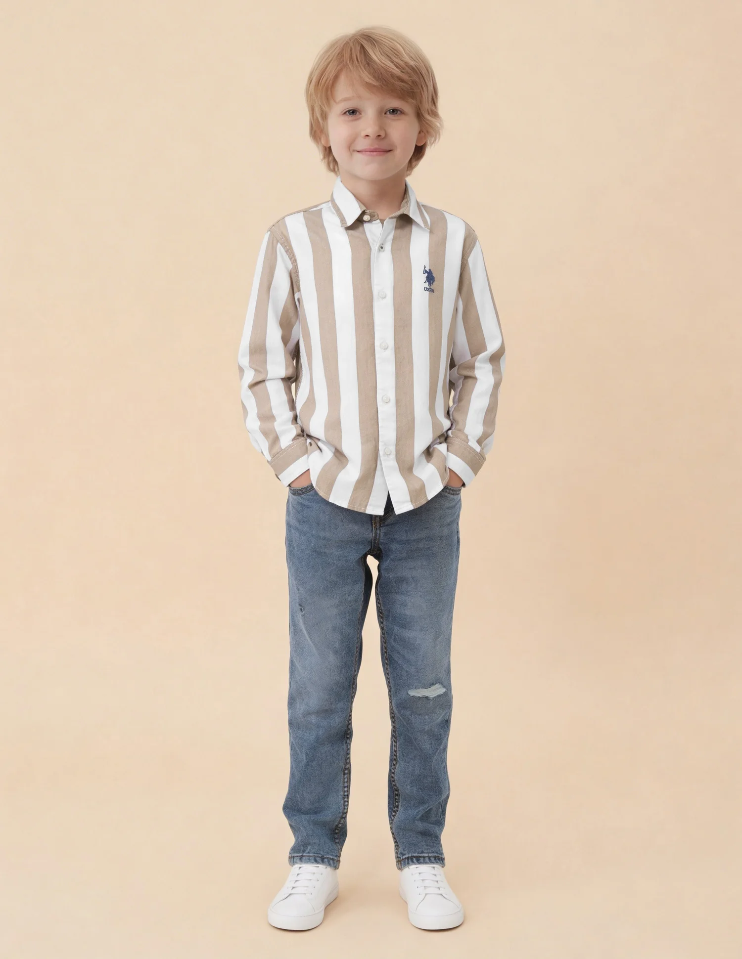 Vertical Striped Twill Shirt - Image 3
