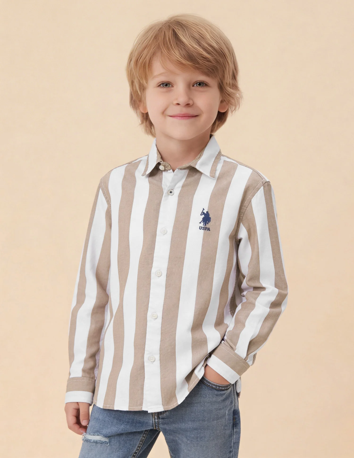 Vertical Striped Twill Shirt - Image 4