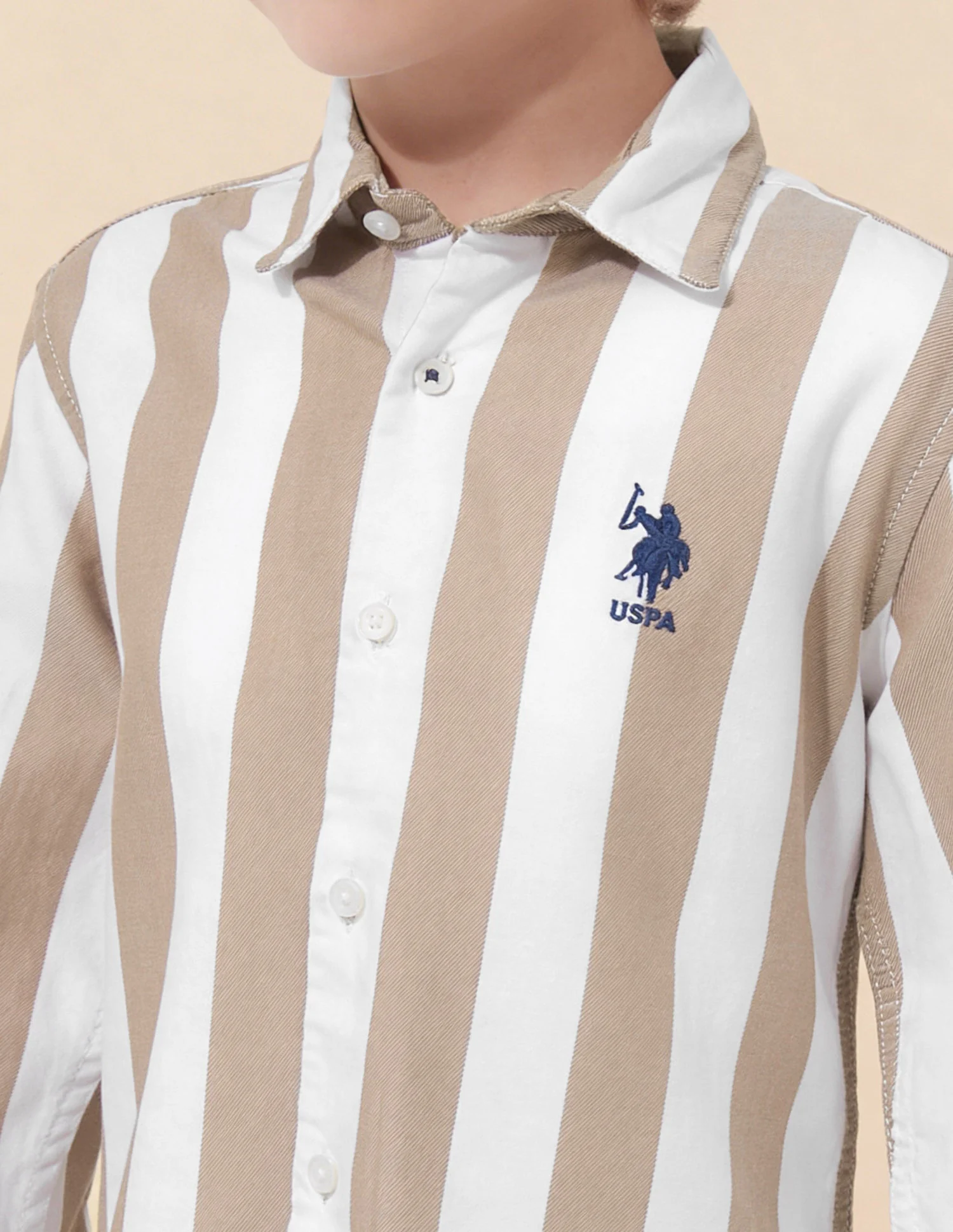 Vertical Striped Twill Shirt - Image 6