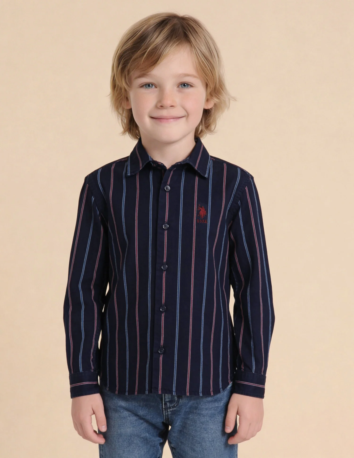 Vertical Striped Twill Shirt - Image 4