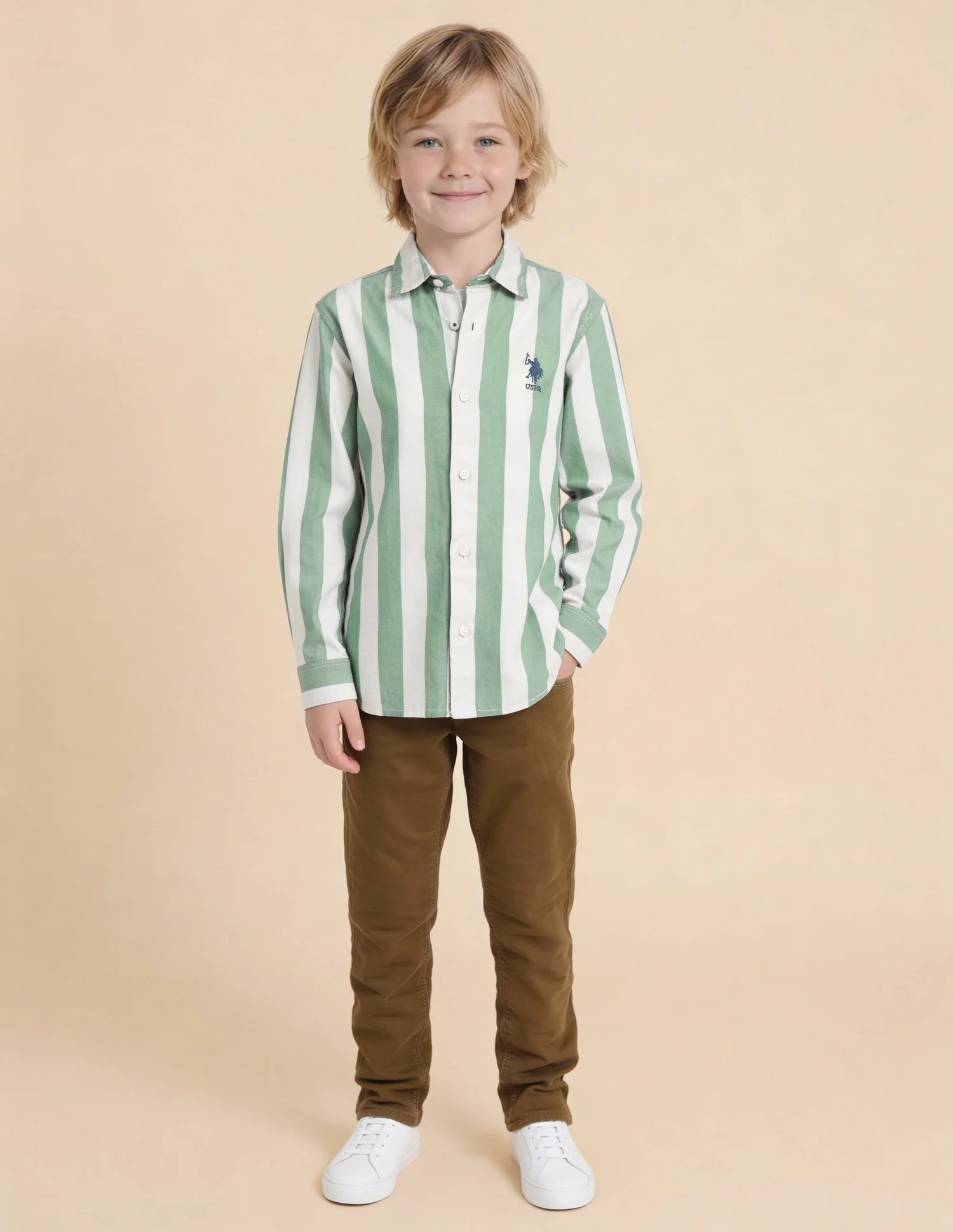 Vertical Striped Twill Shirt - Image 3