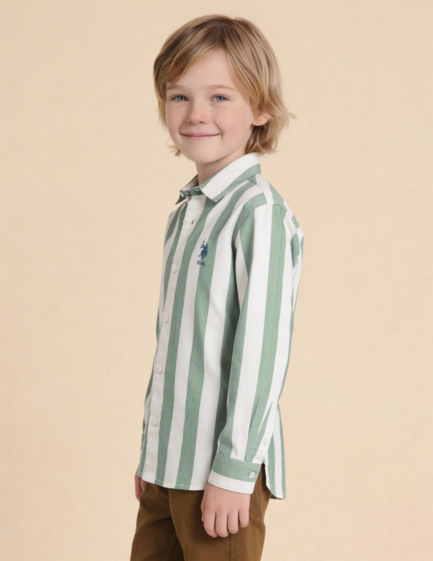 Vertical Striped Twill Shirt - Image 4