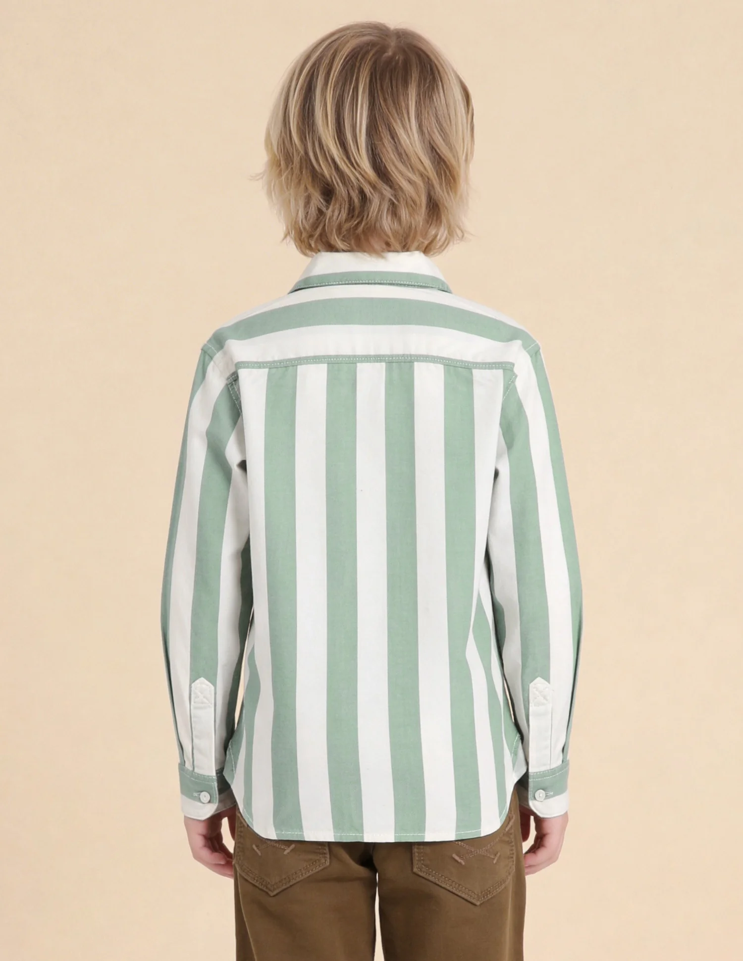 Vertical Striped Twill Shirt - Image 5