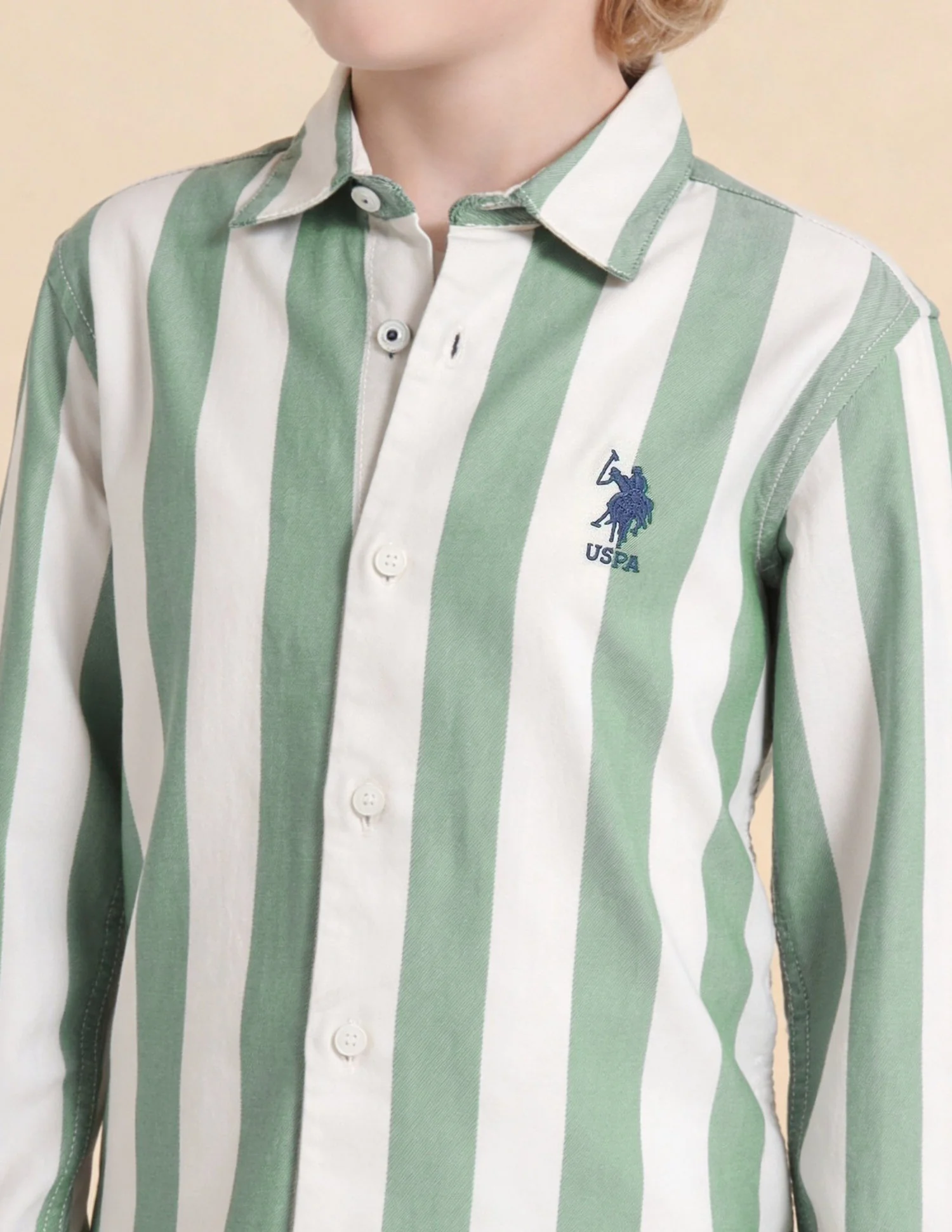 Vertical Striped Twill Shirt - Image 6