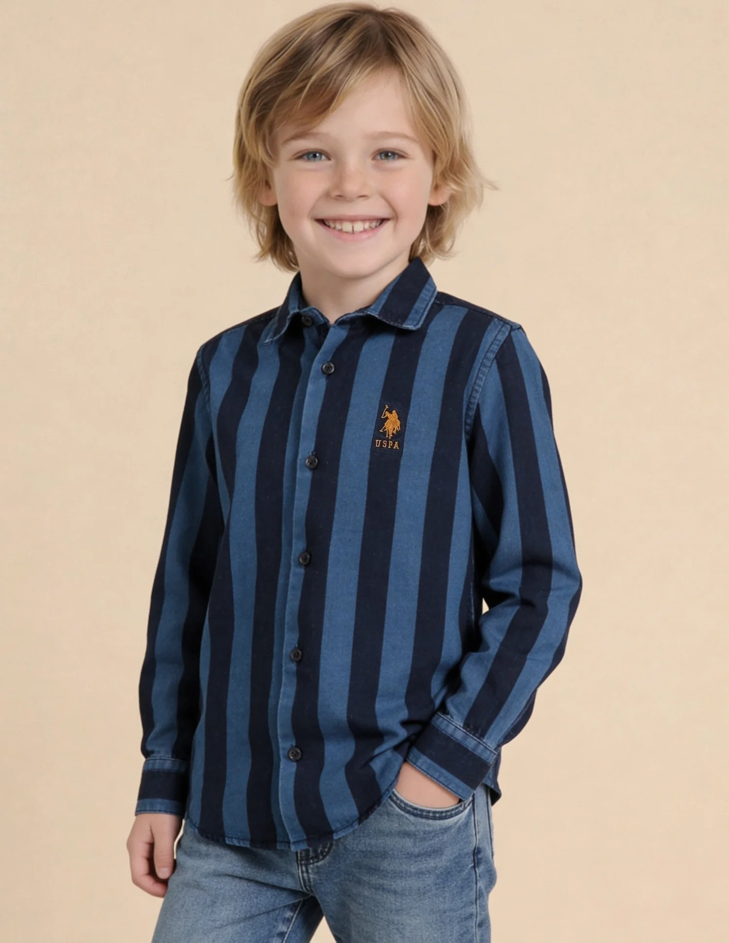 Vertical Striped Twill Weave Shirt - Image 4
