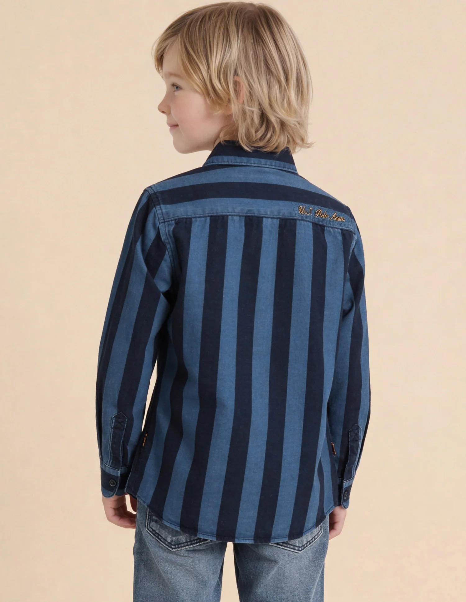 Vertical Striped Twill Weave Shirt - Image 5
