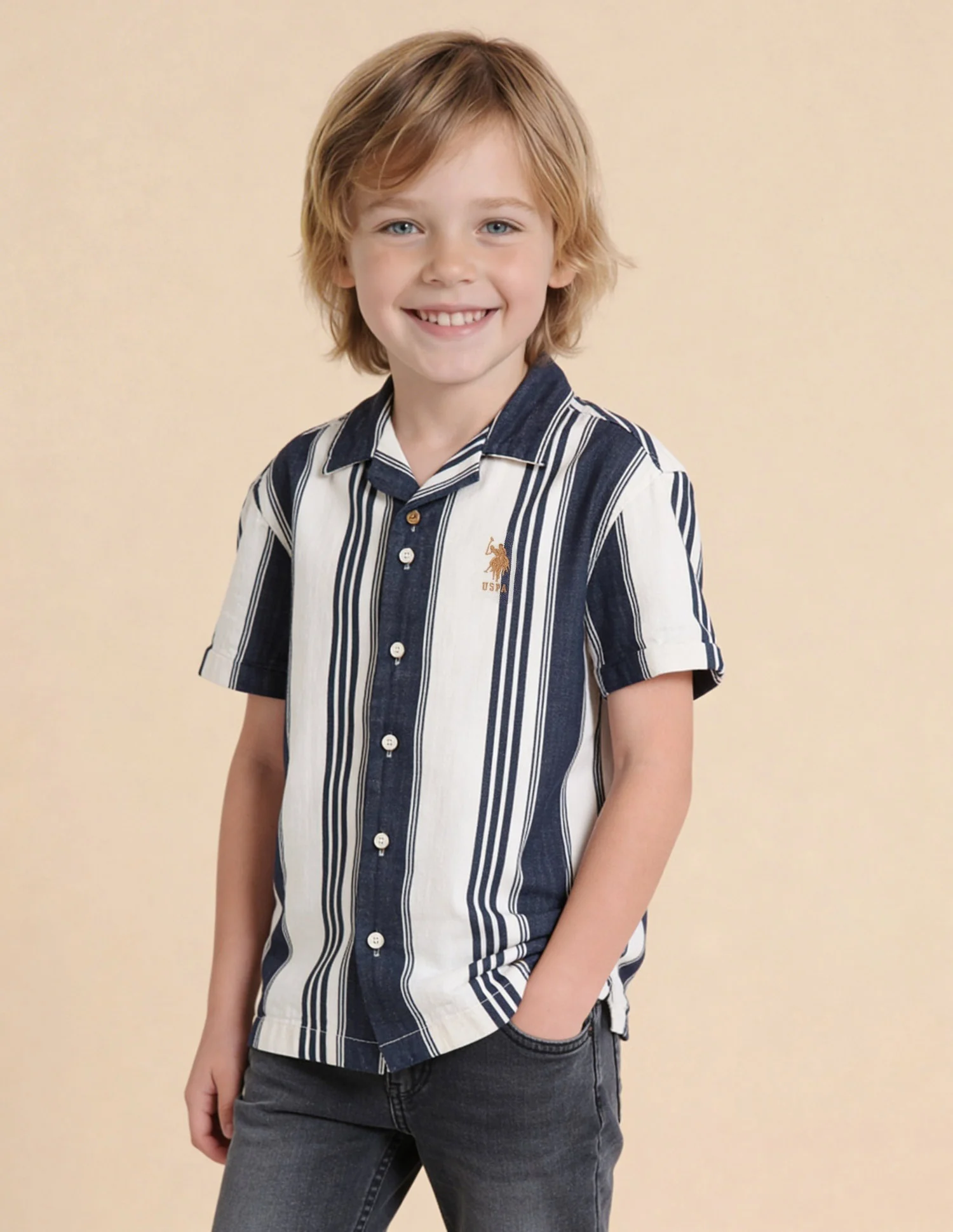Vertical Striped Twill Weave Shirt - Image 4
