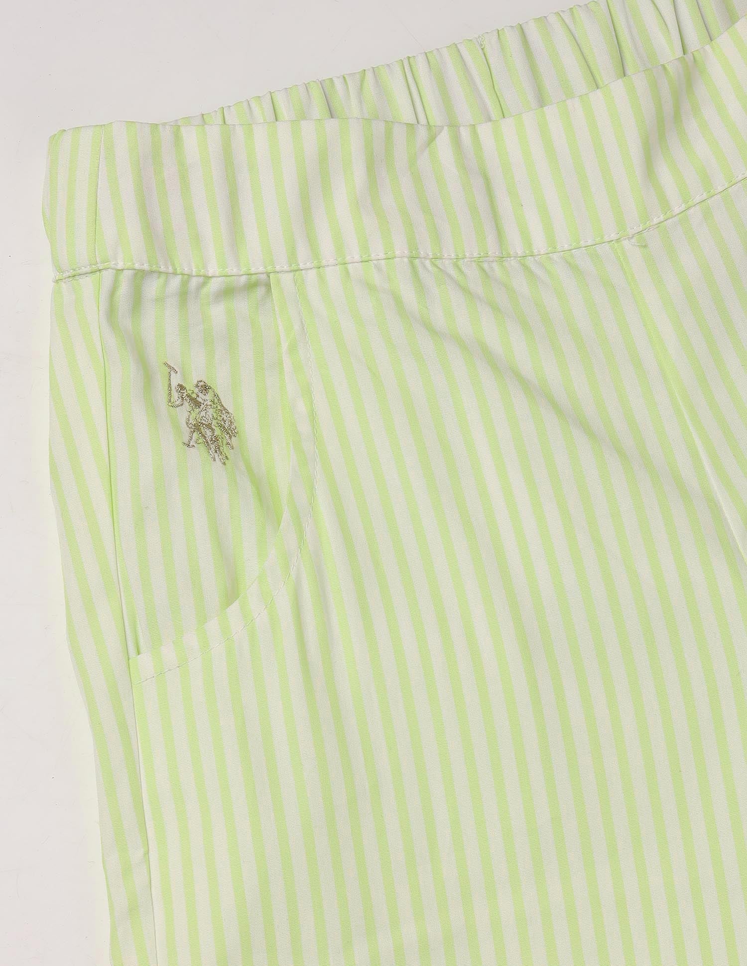 Vertical Striped Wide Leg Trousers - Image 2