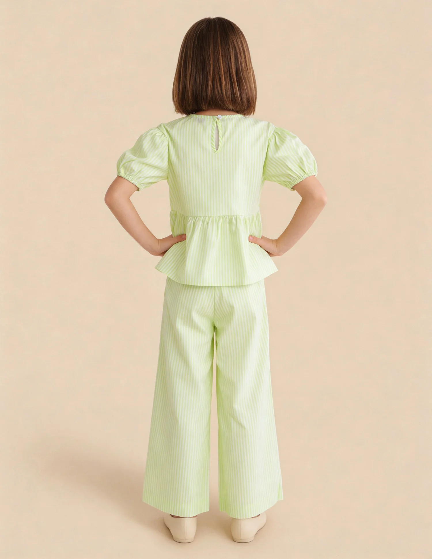 Vertical Striped Wide Leg Trousers - Image 4
