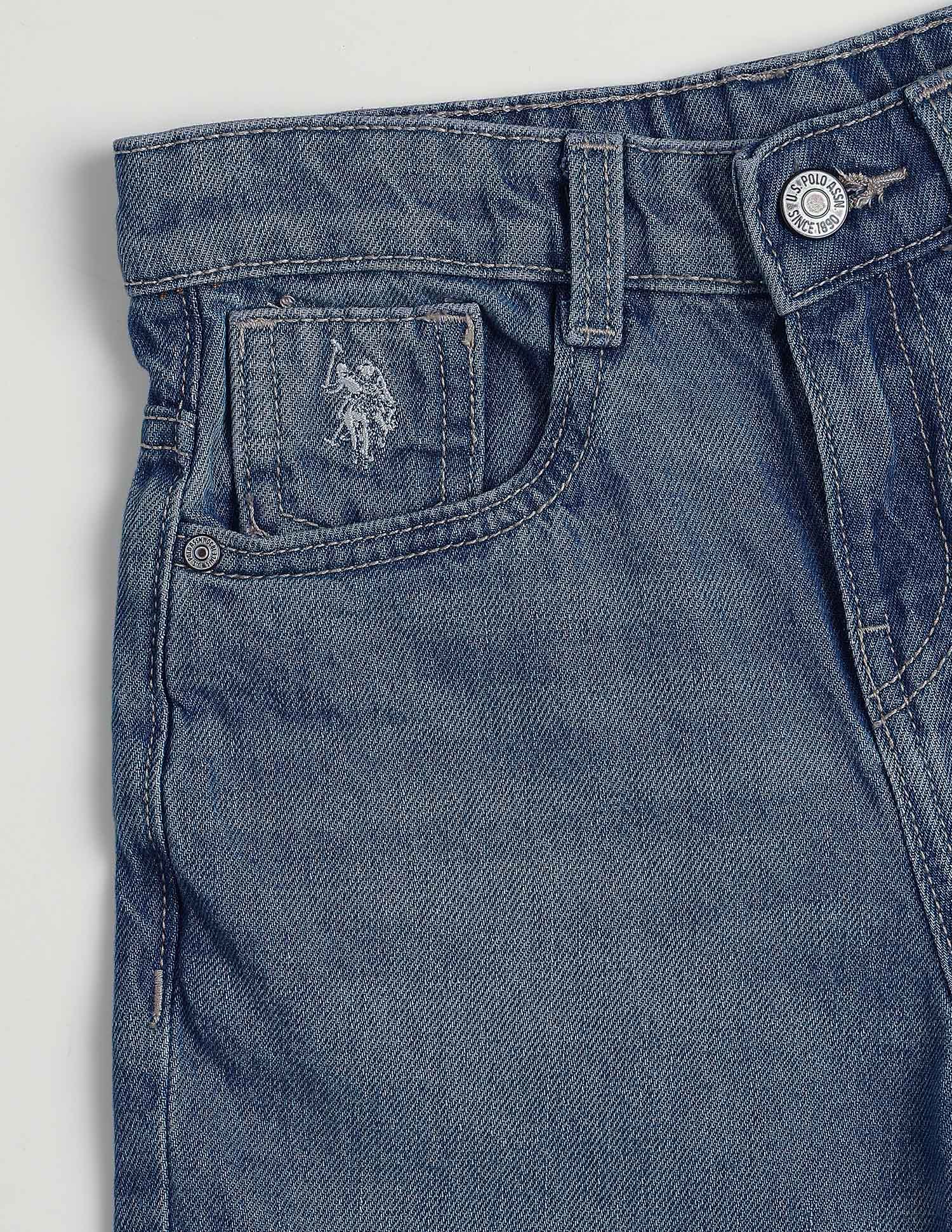 Whiskered Baggy Fit Jeans - Image 2