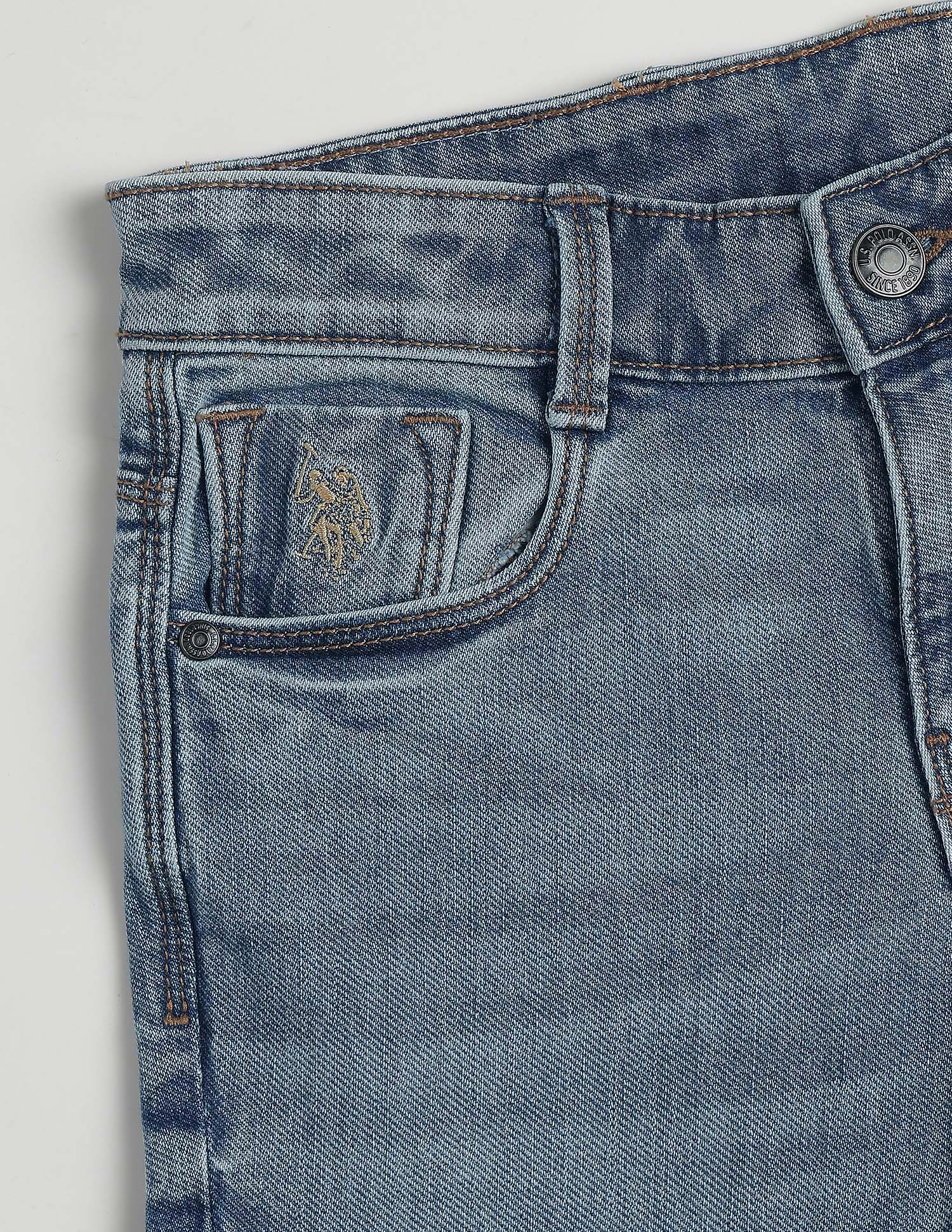 Whiskered Relaxed Fit Jeans - Image 2