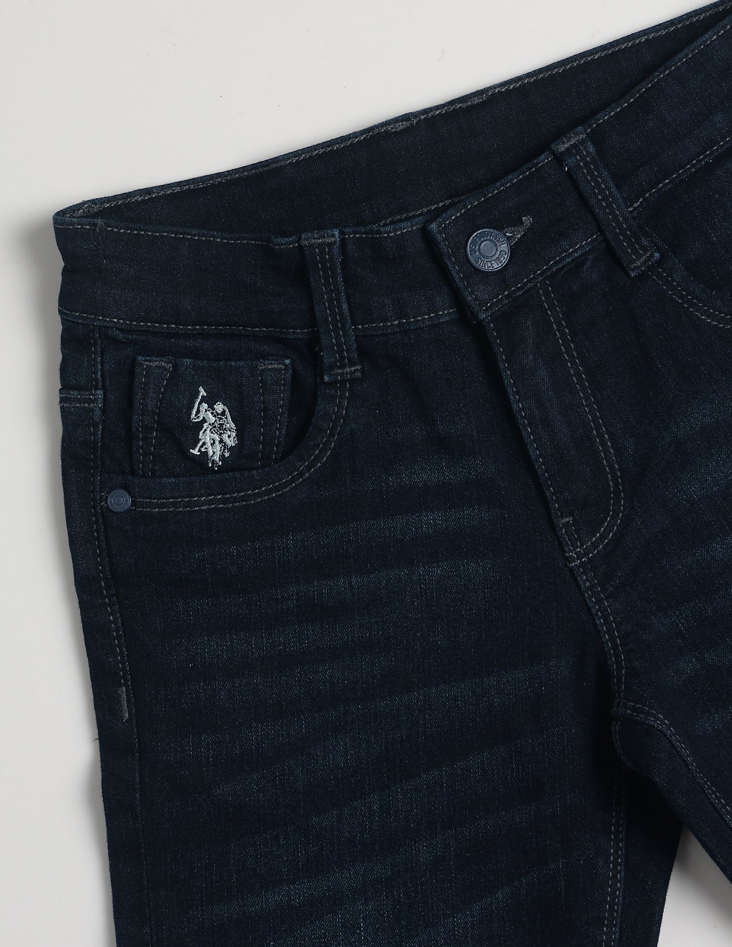 Whiskered Relaxed Fit Jeans - Image 2