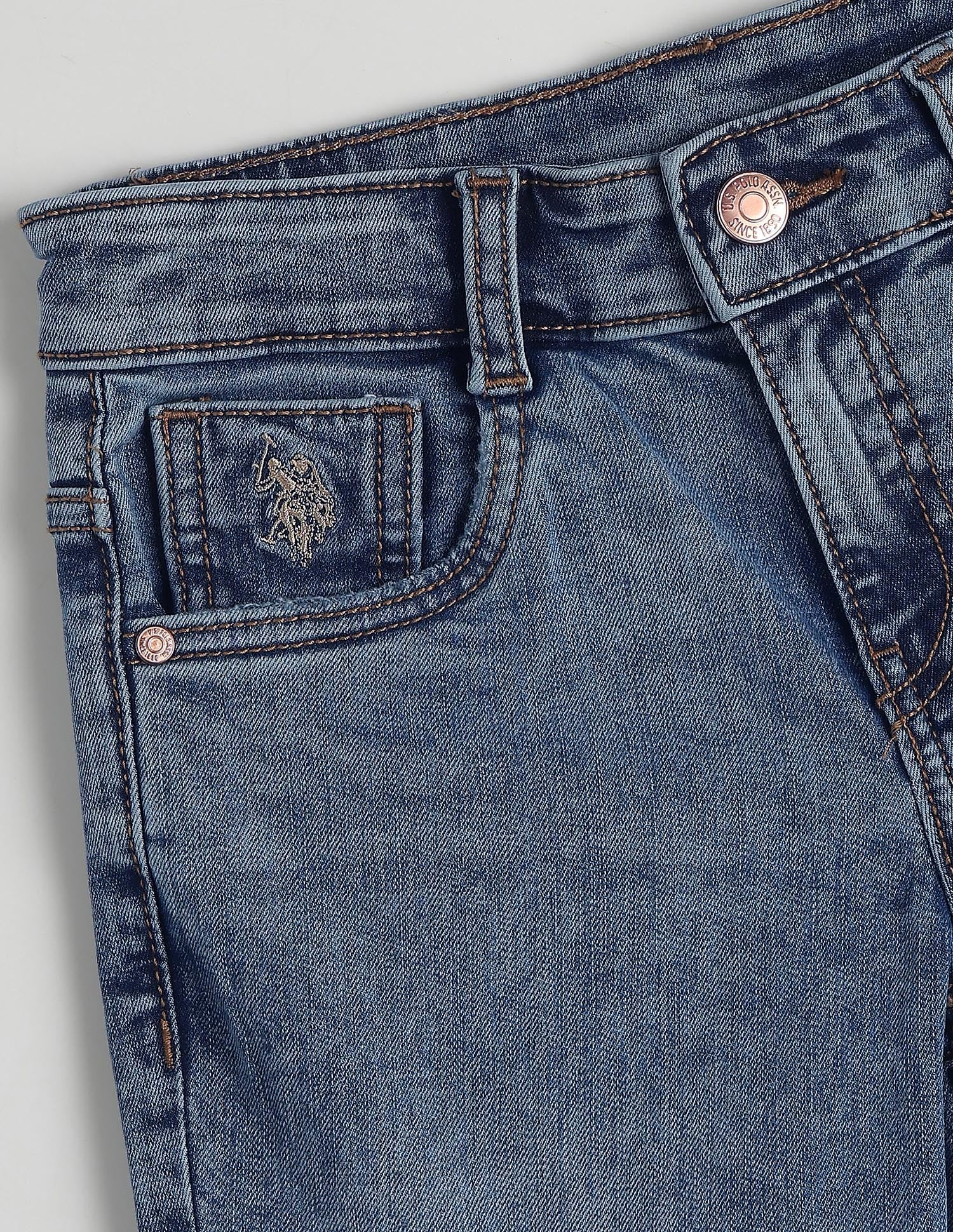 Whiskered Slim Fit Jeans - Image 2