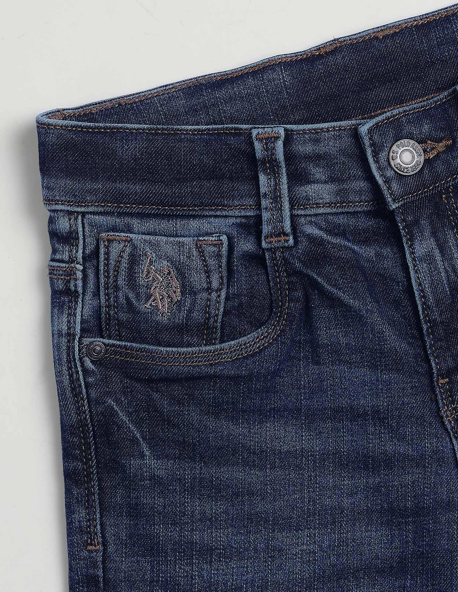Whiskered Slim Fit Jeans - Image 2