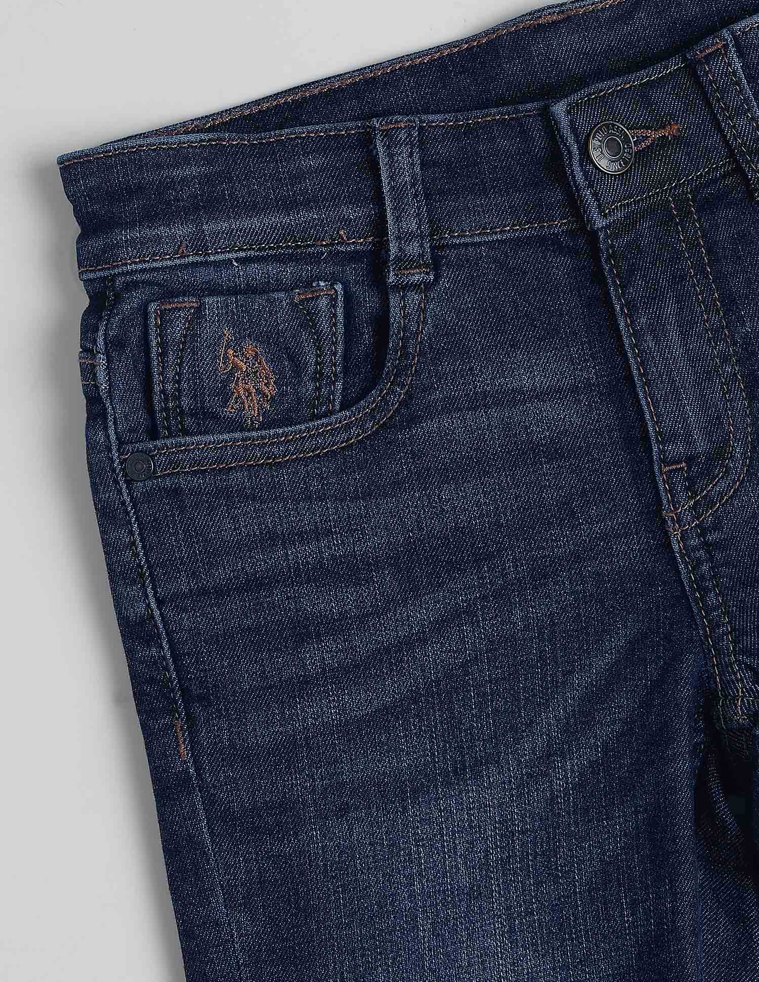 Whiskered Slim Fit Jeans - Image 2