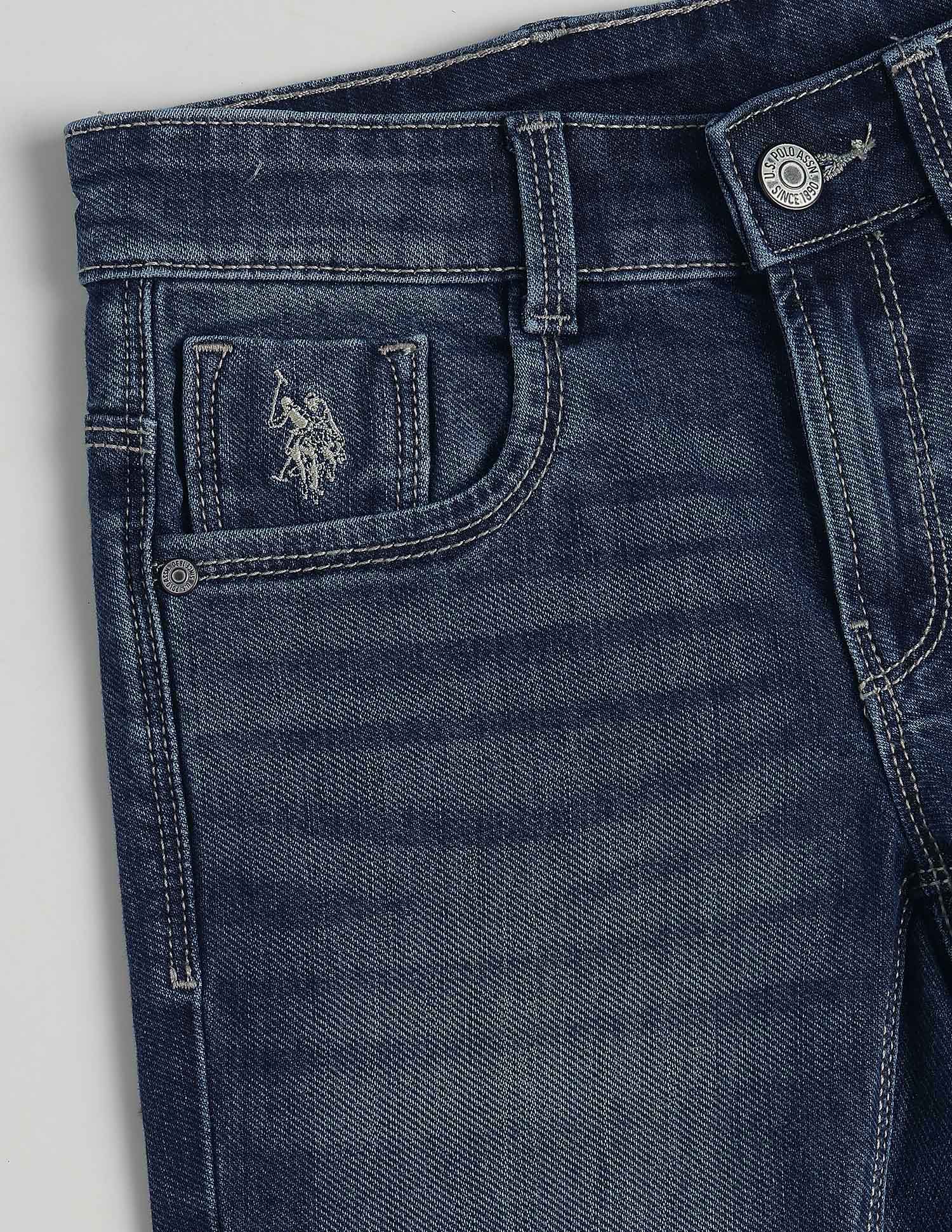 Whiskered Slim Fit Jeans - Image 2