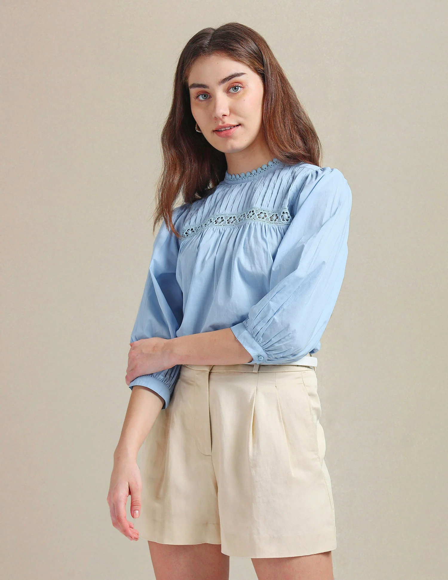 Lace Detail Cotton Top