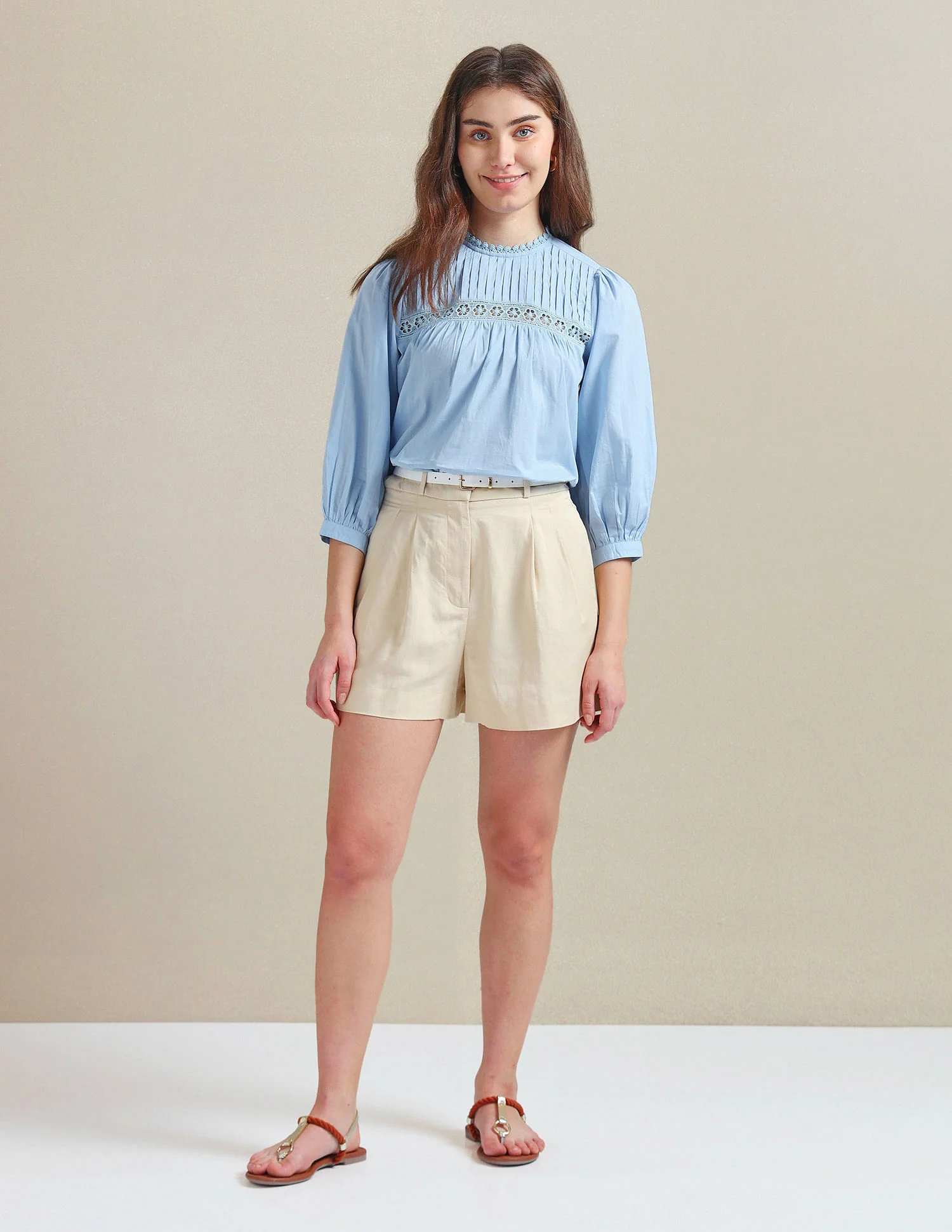 Lace Detail Cotton Top - Image 3