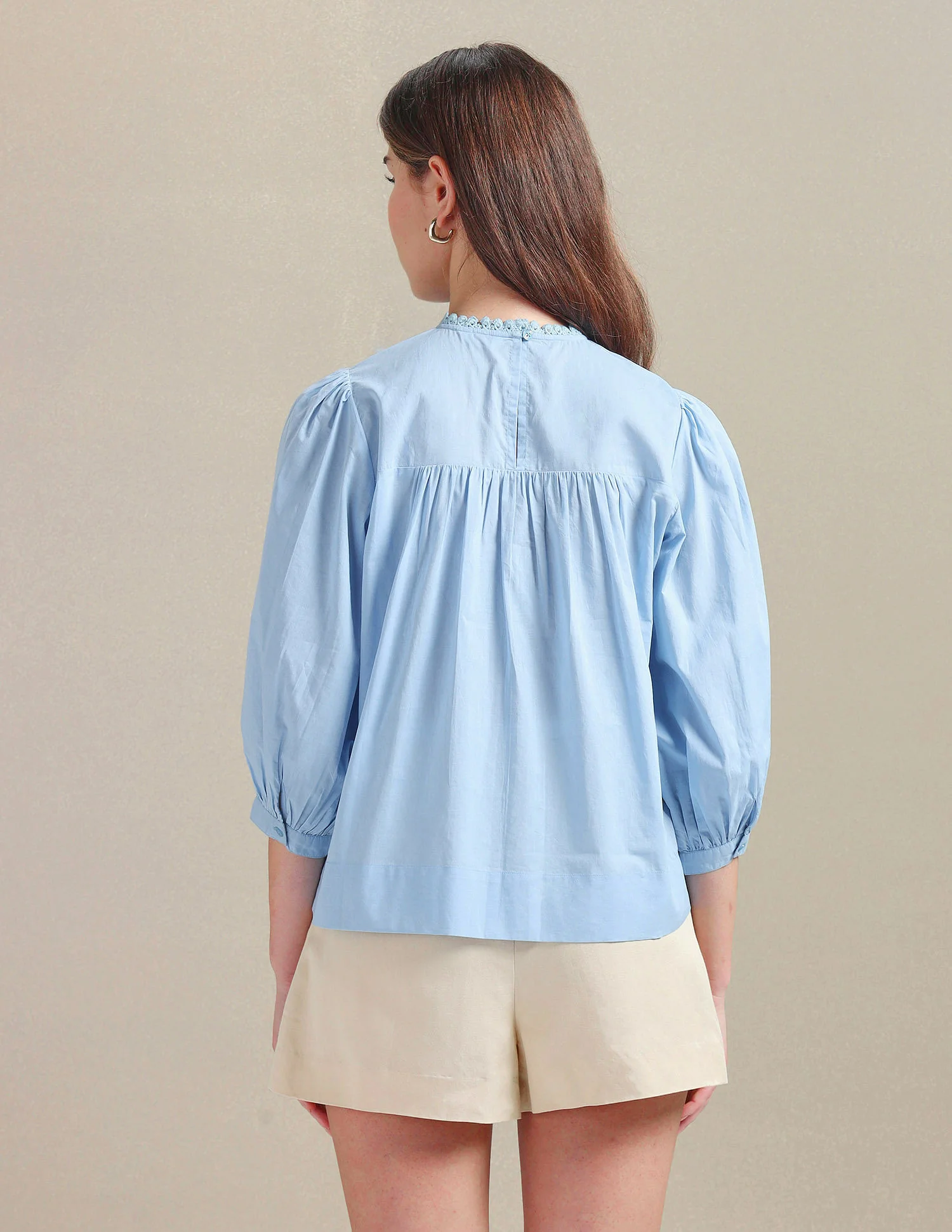 Lace Detail Cotton Top - Image 5
