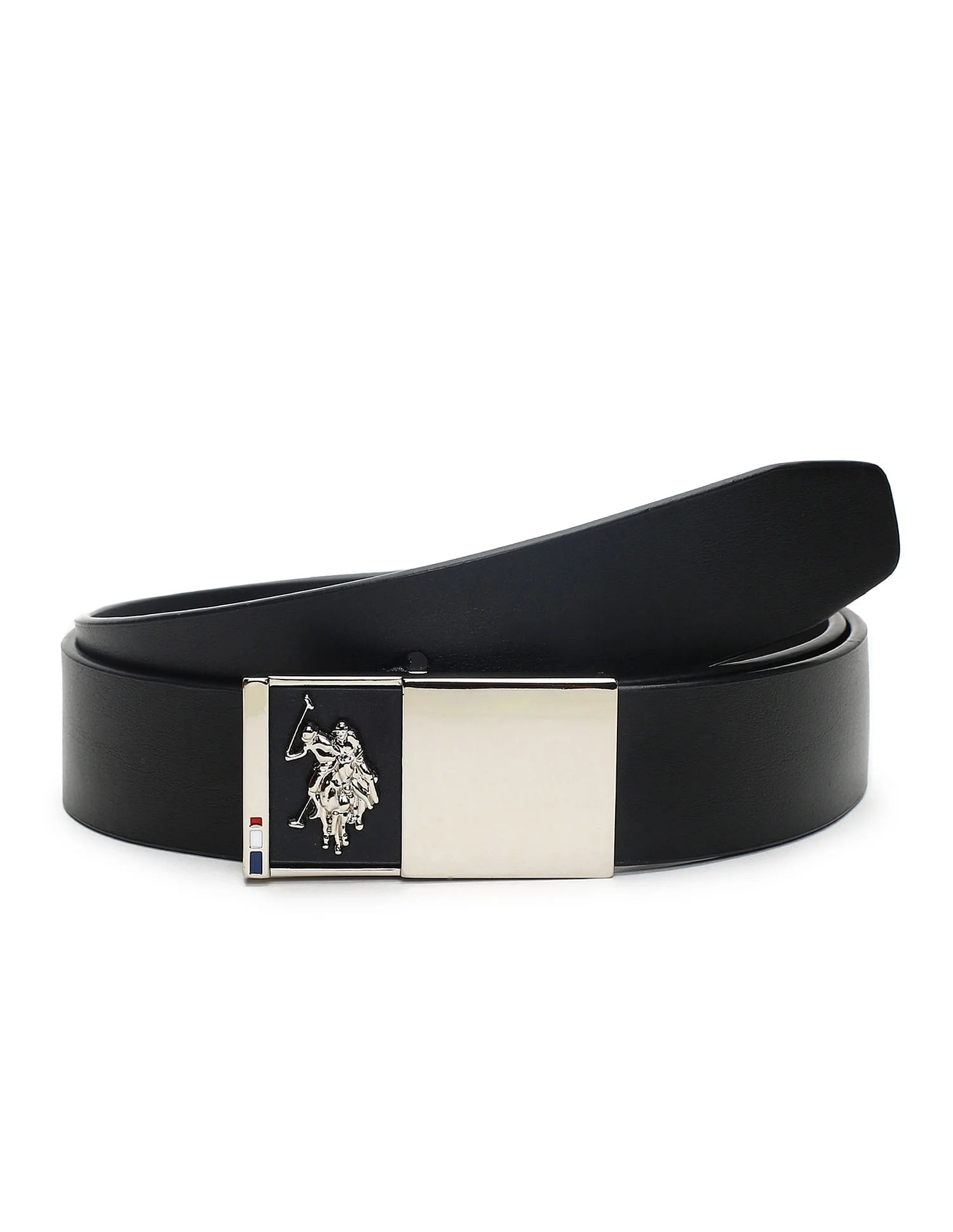 Leather Metallic Buckle Belt