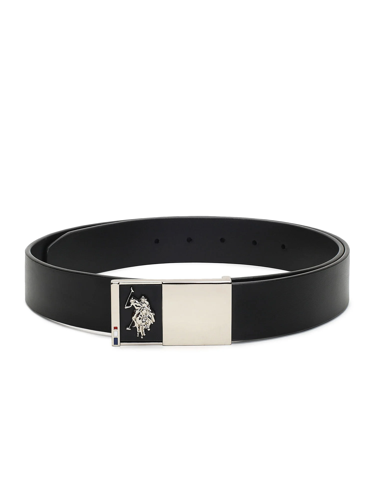Leather Metallic Buckle Belt - Image 2