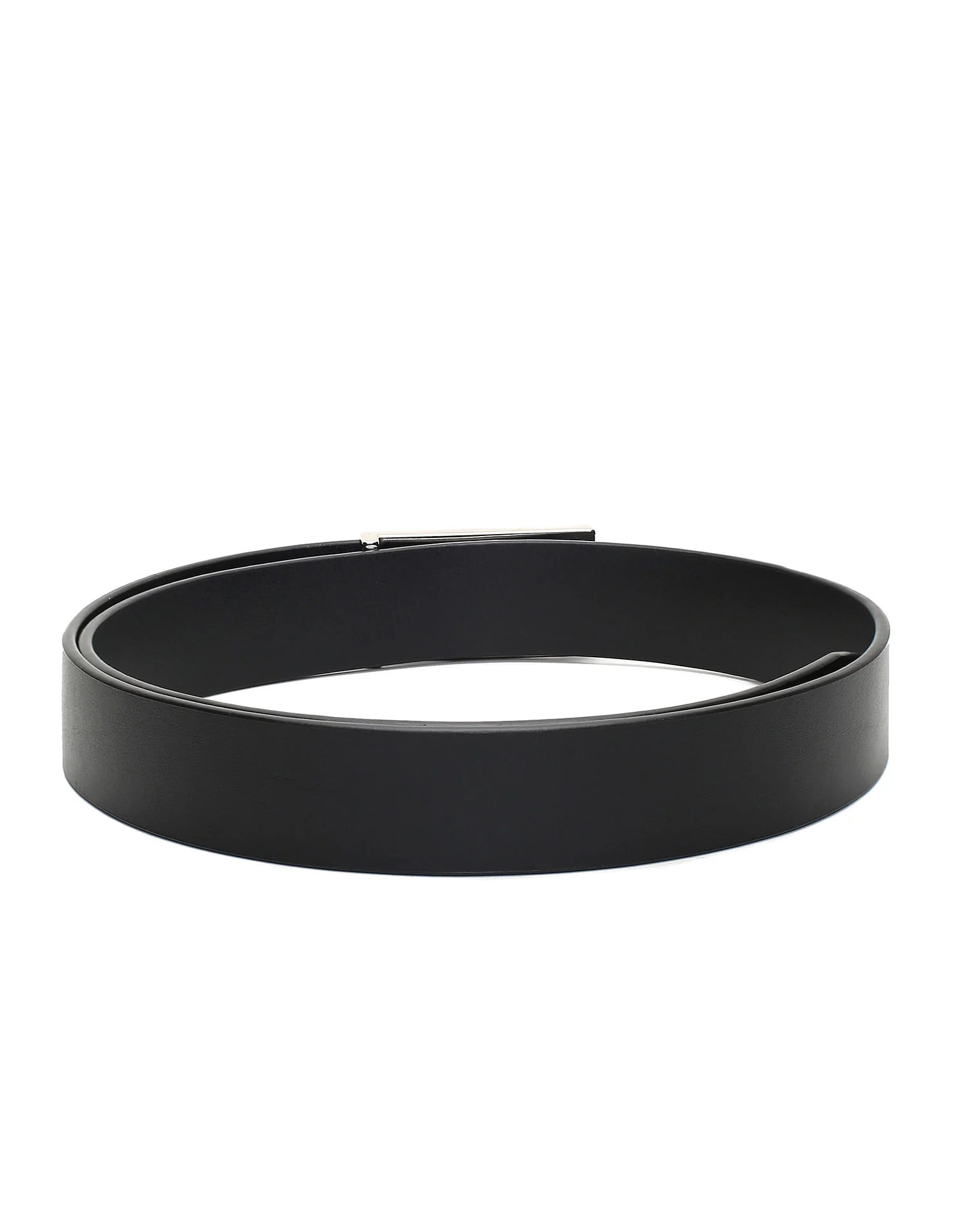 Leather Metallic Buckle Belt - Image 3