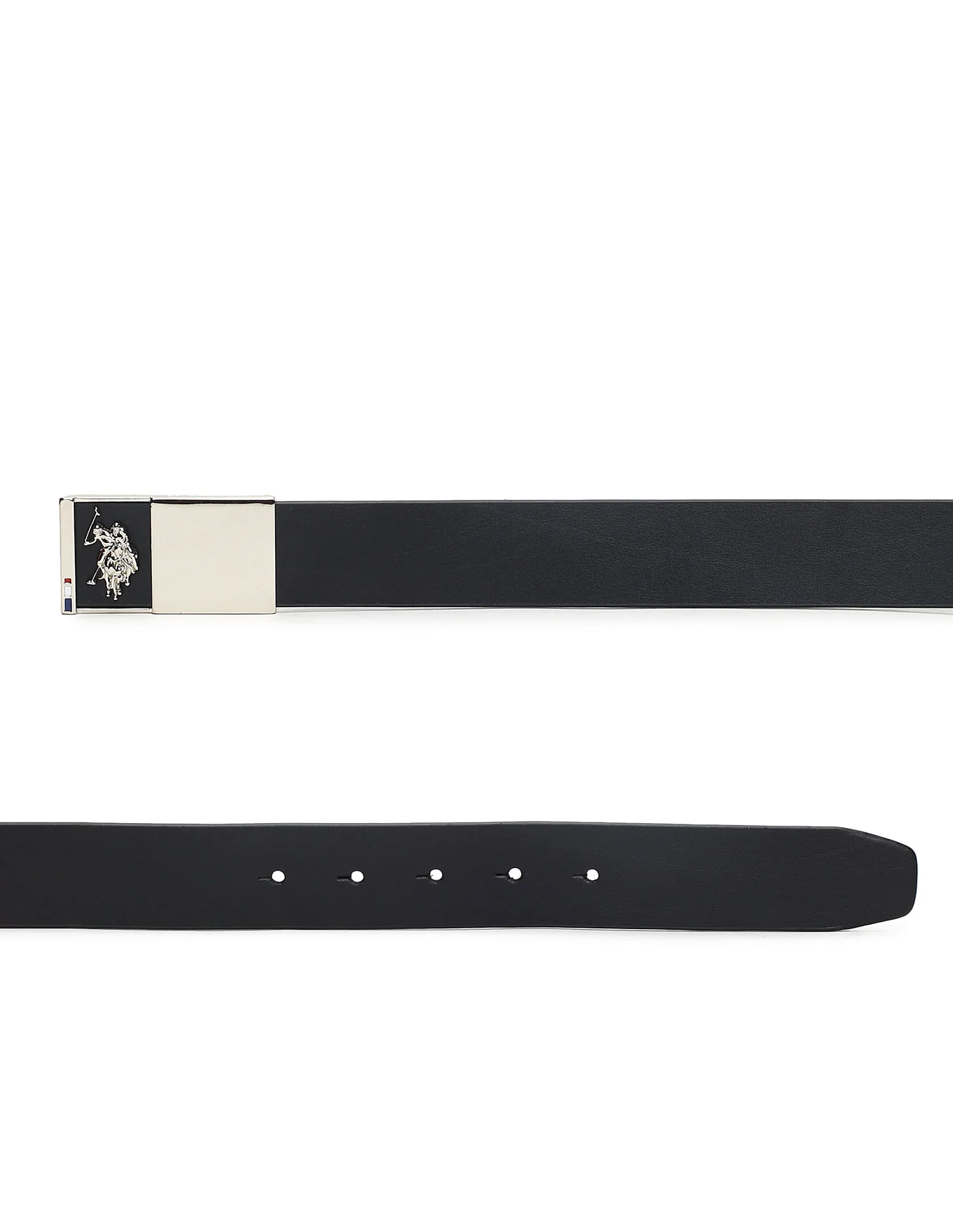 Leather Metallic Buckle Belt - Image 4