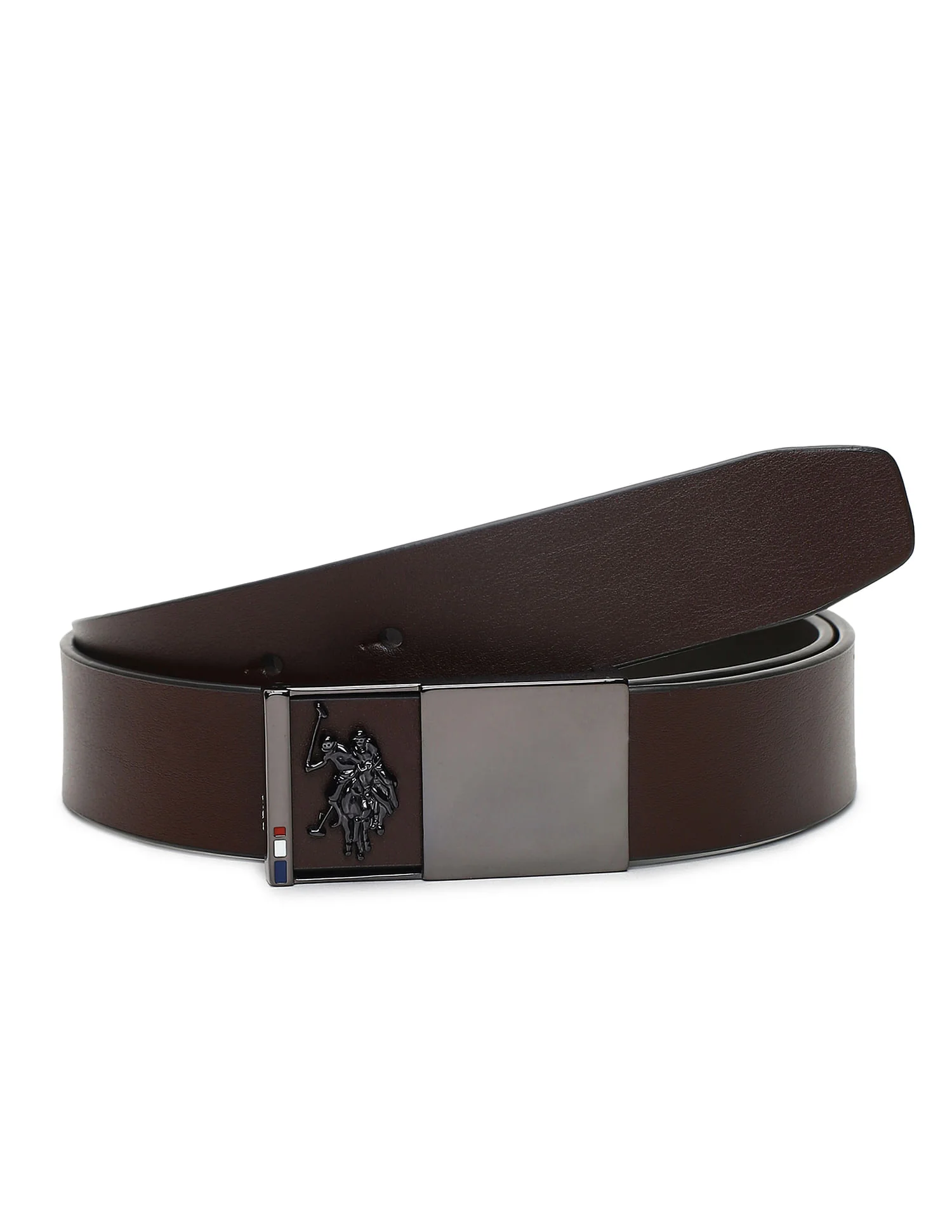 Leather Metallic Buckle Belt