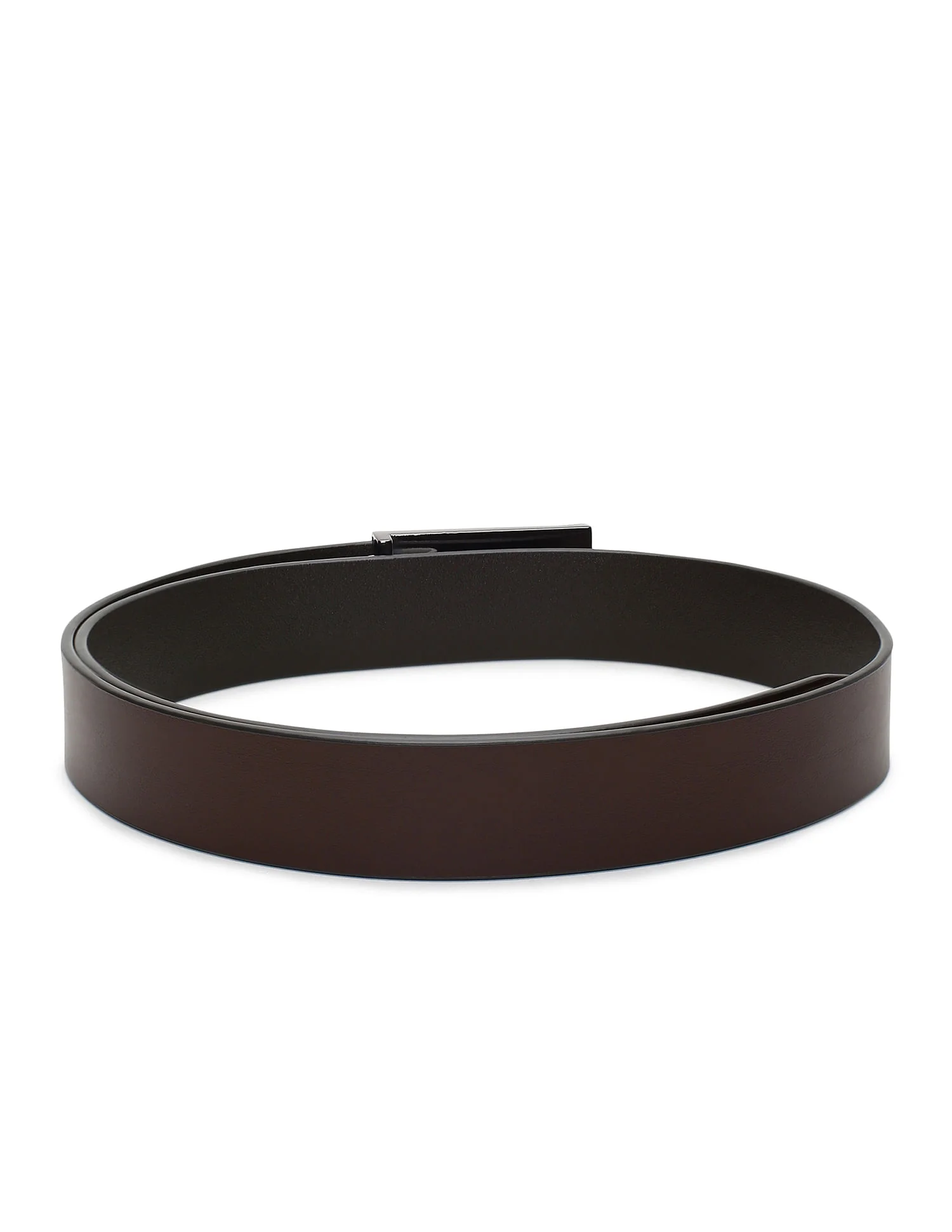 Leather Metallic Buckle Belt - Image 3