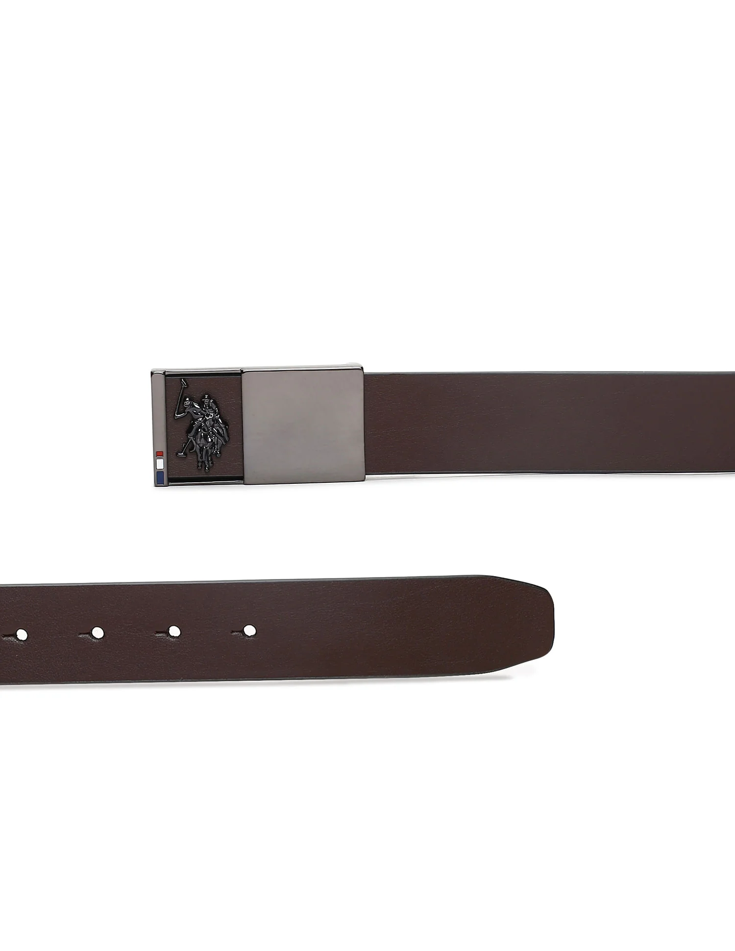 Leather Metallic Buckle Belt - Image 4