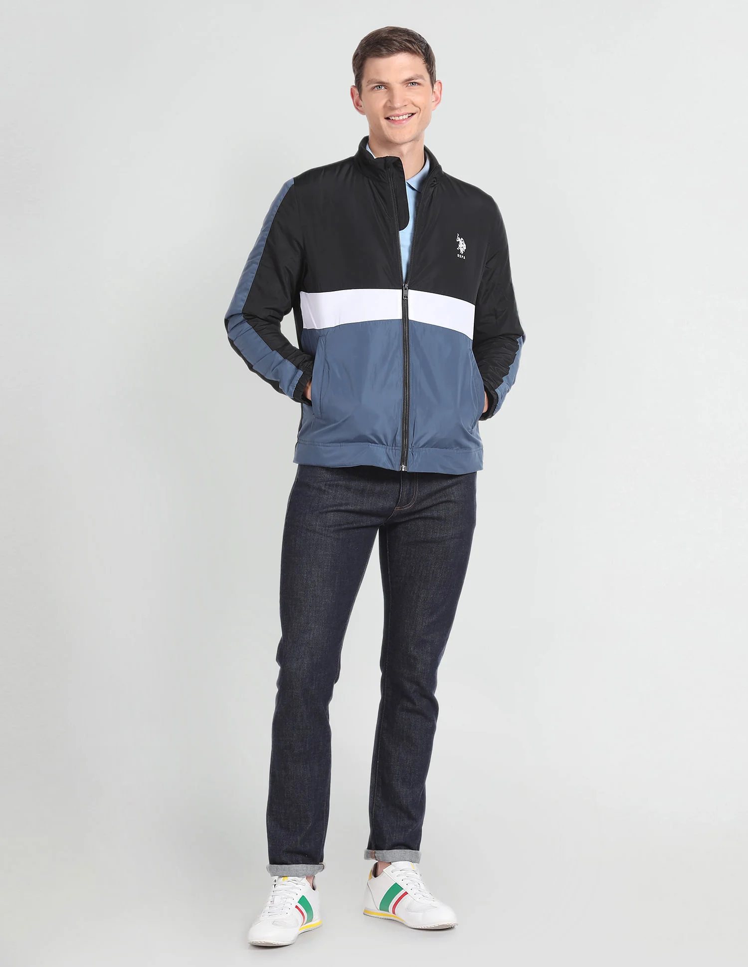 Lightweight Colour Block Jacket - Image 3